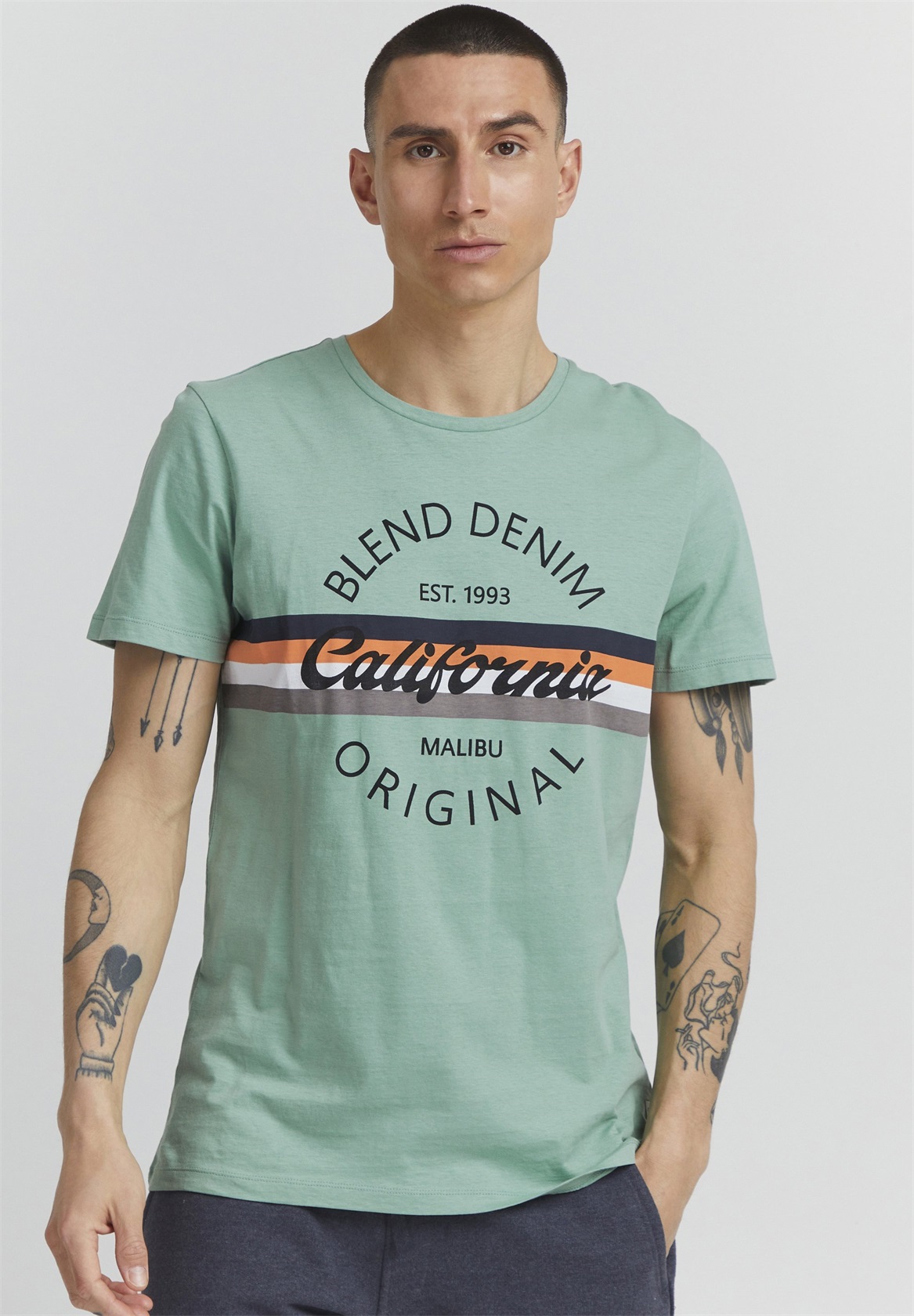 Blend BHADAMUS - T-Shirt print - green/grün