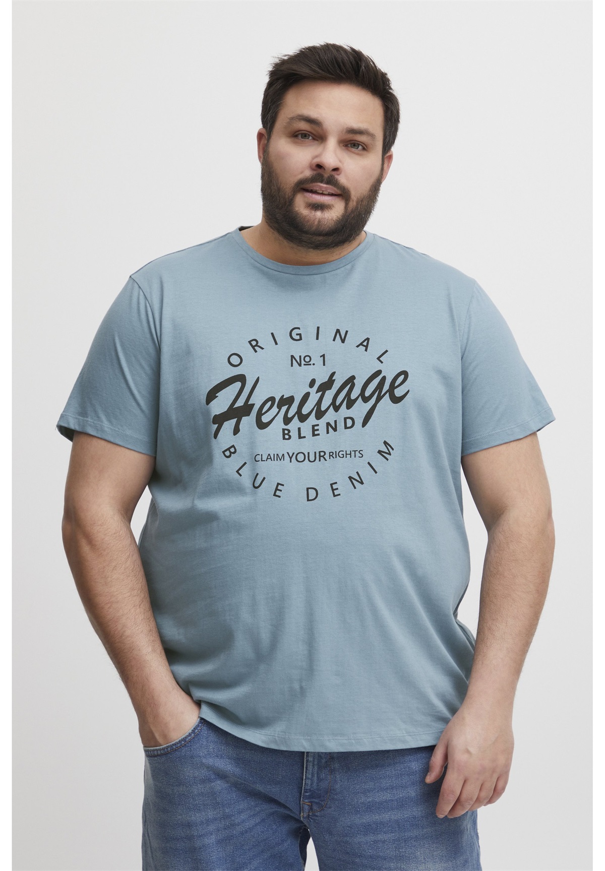 Blend BHBABRAHAM - T-Shirt print - bluestone/blau