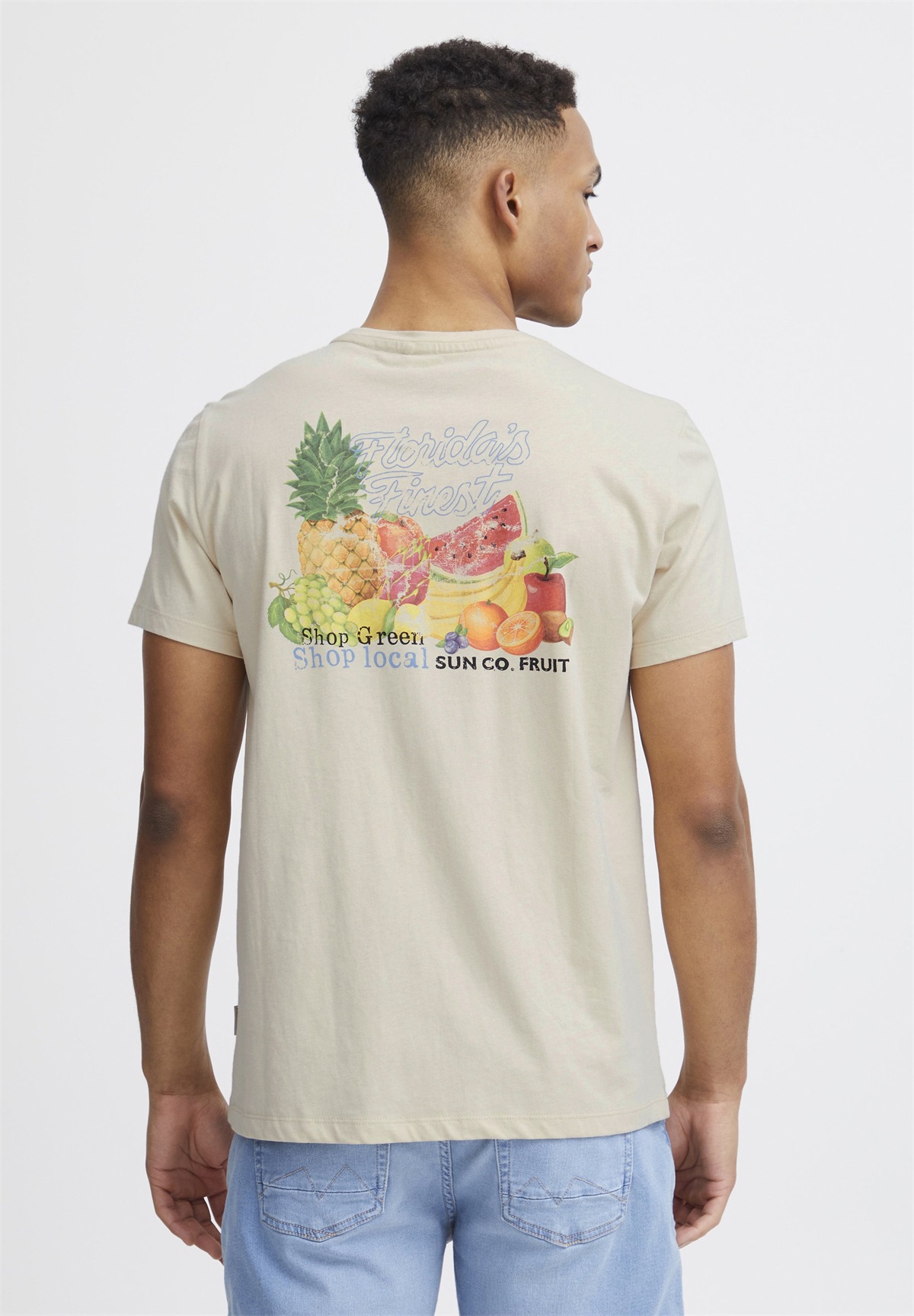 Blend BHTEE - T-Shirt print - oyster gray/offwhite