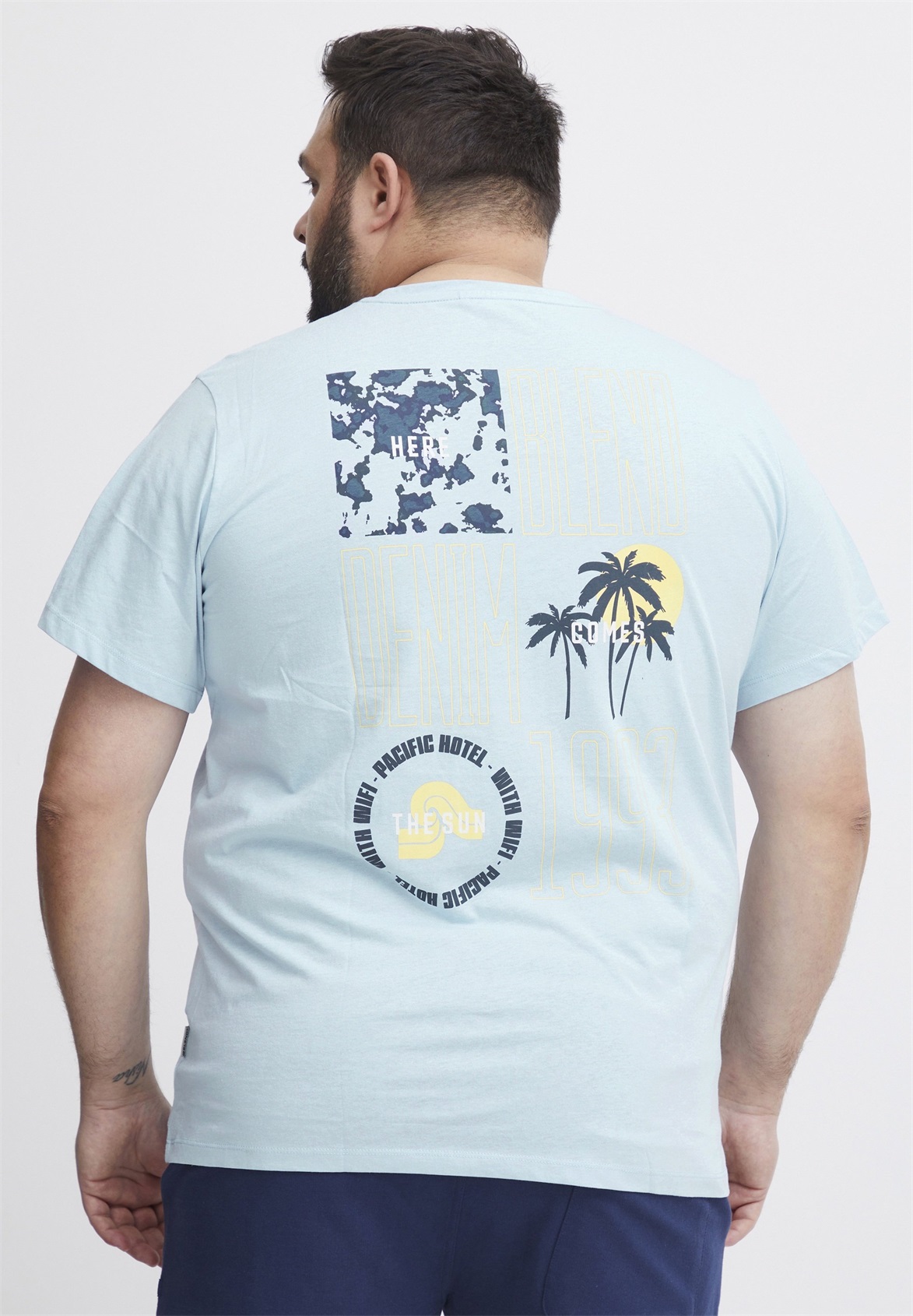 Blend BHTEE BT - T-Shirt print - cashmere blue/blau