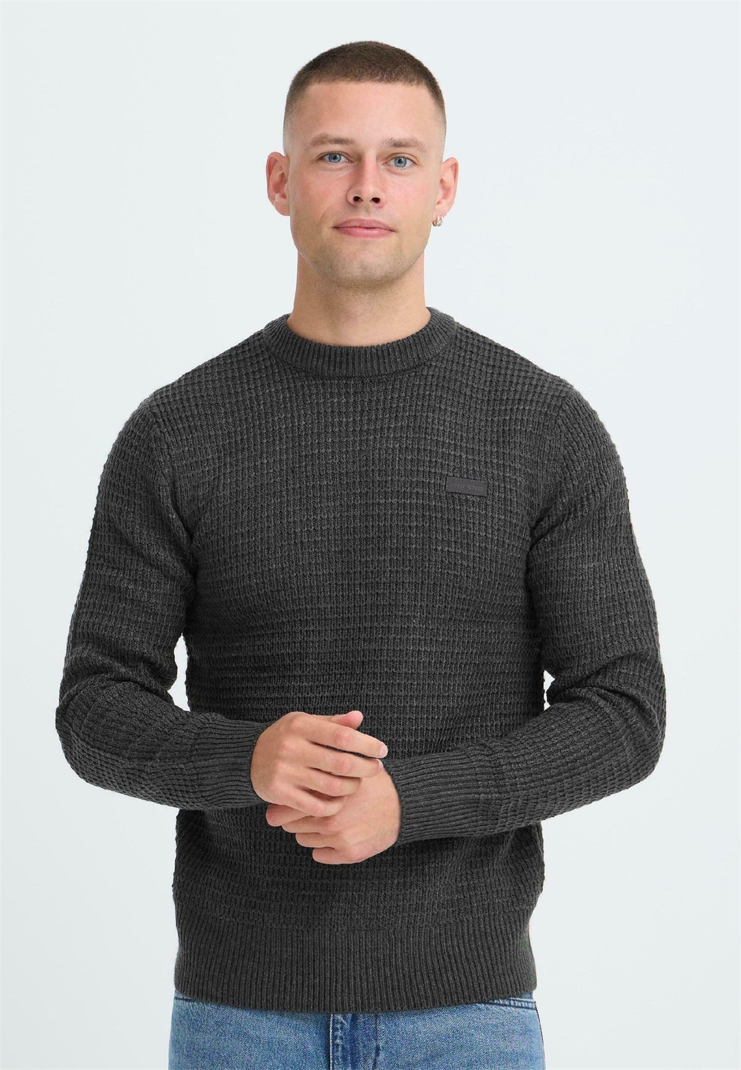 Blend BHMPATTAX - Strickpullover - pewter mix/grau