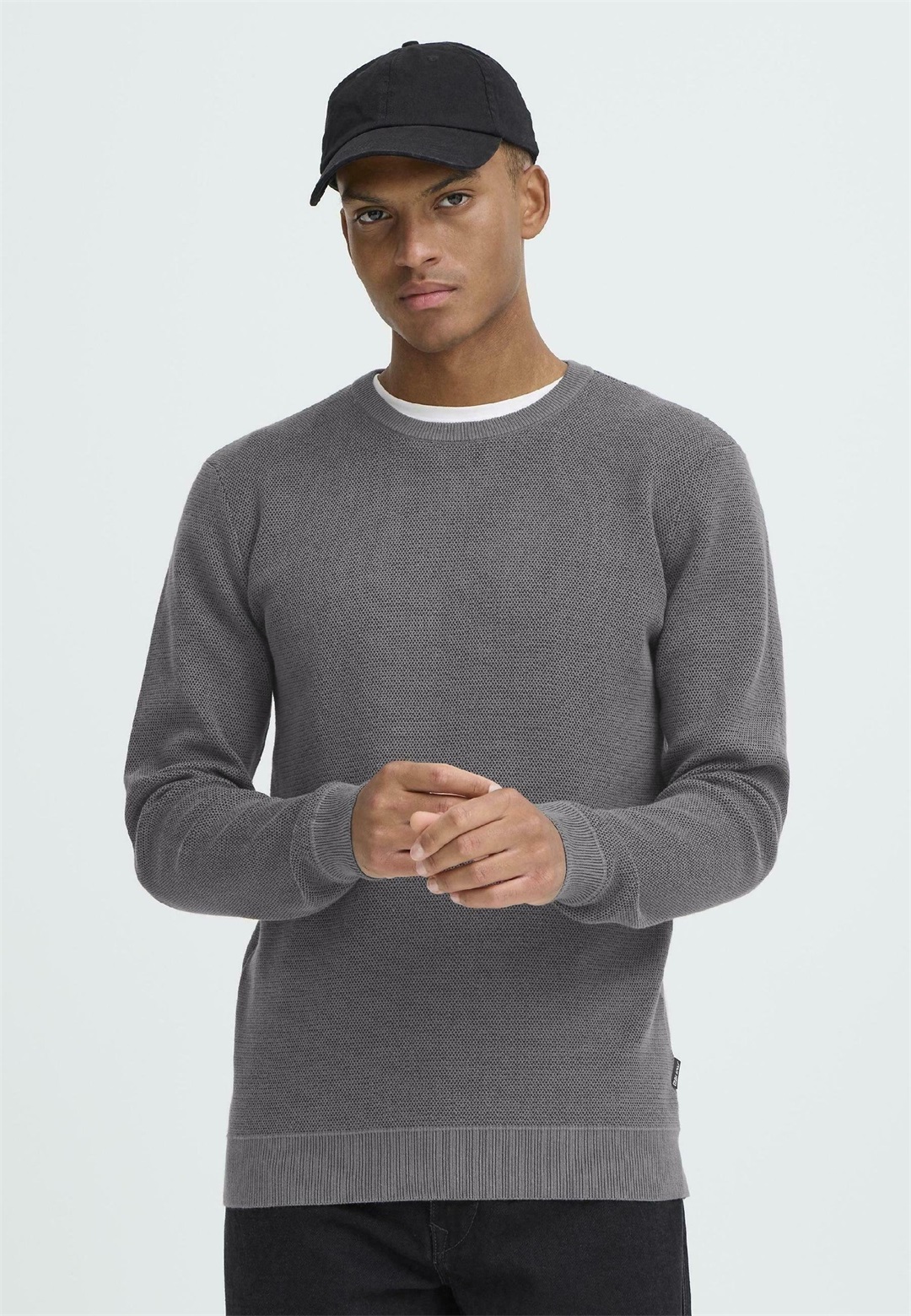 Blend BHBAAL - Strickpullover - iron gate/hellgrau