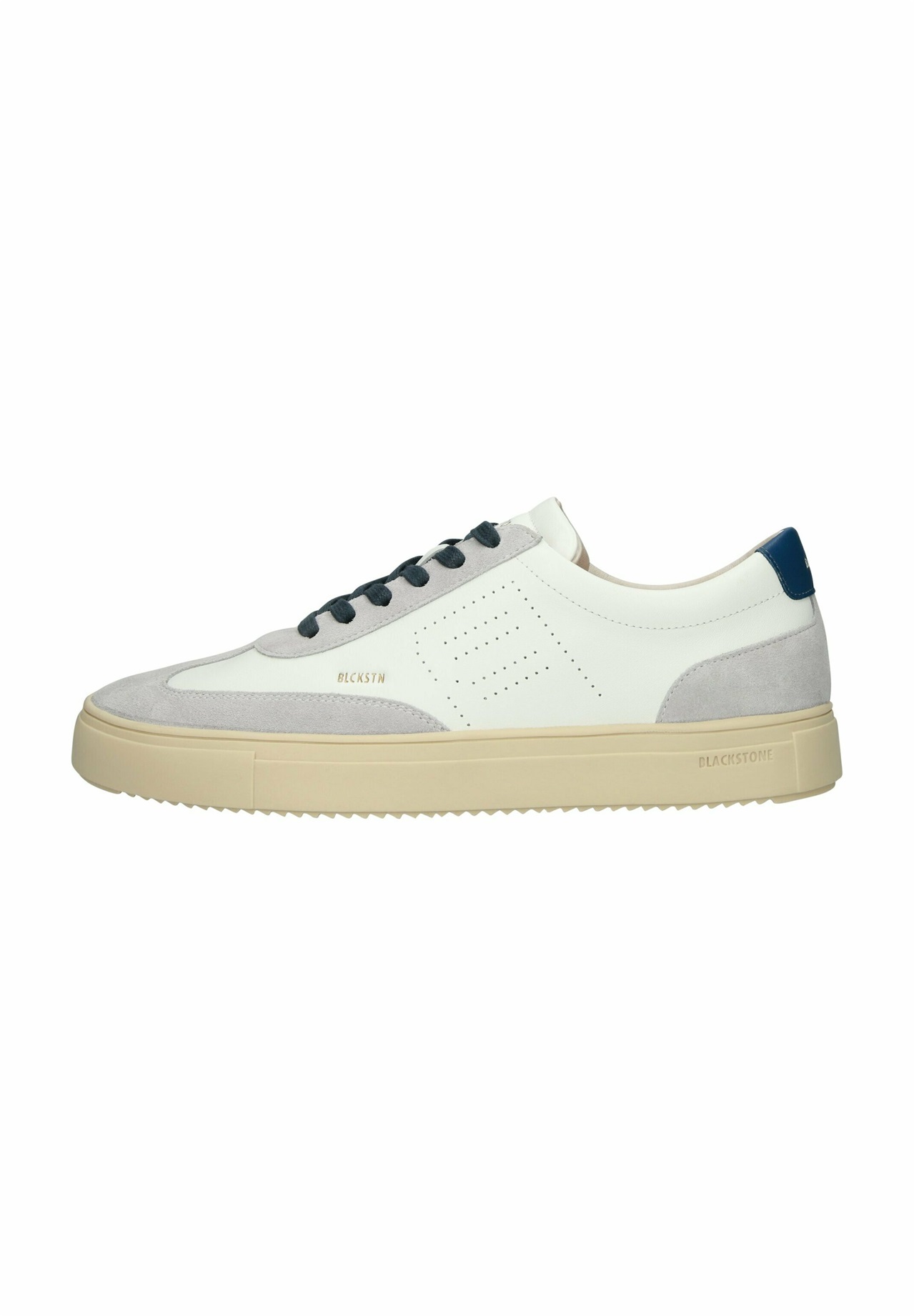 Blackstone SLATE HARPER PERF - Sneaker low - white blue/weiß