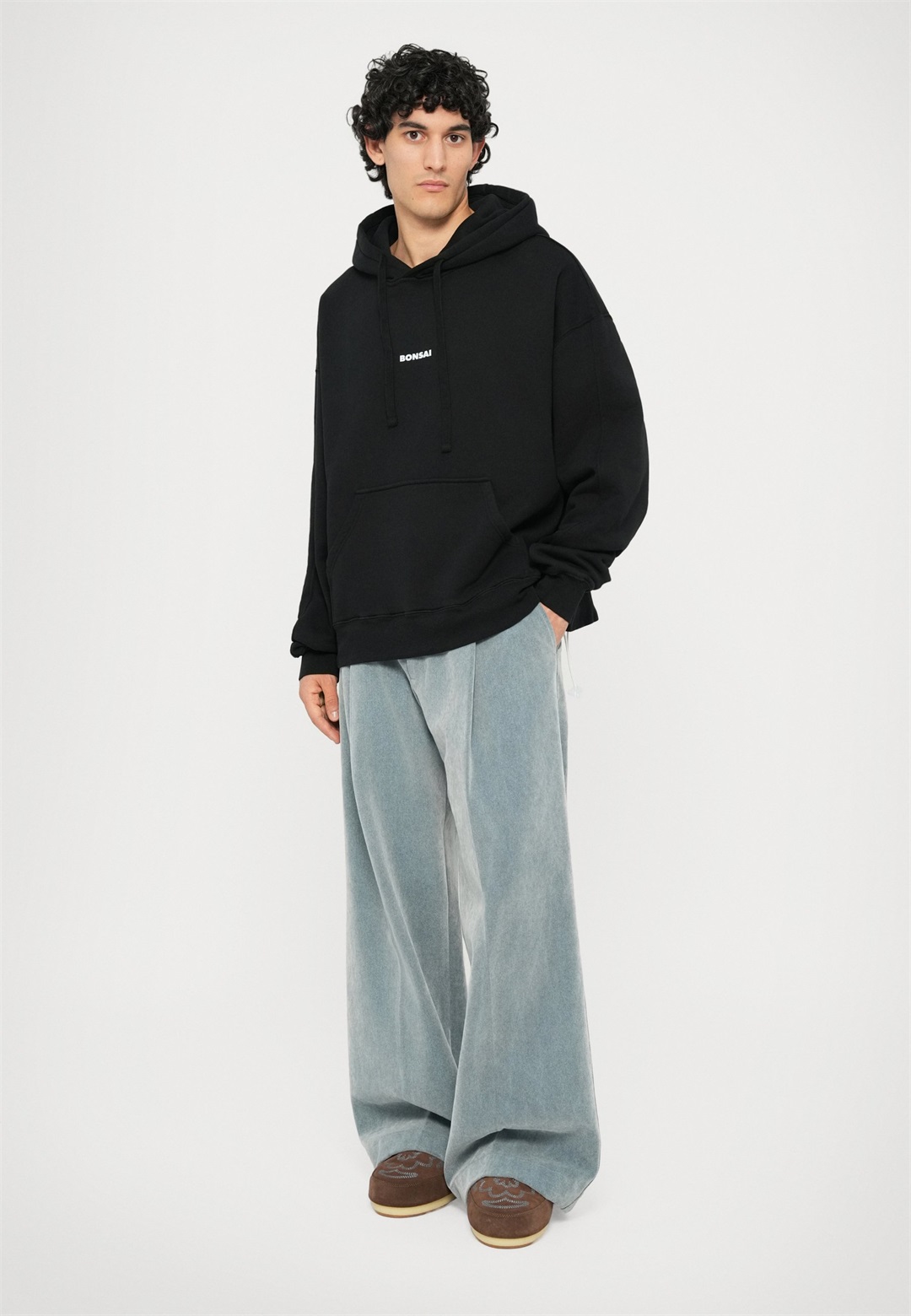 Bonsai BOX LOGO CLASSIC HOODIE REGULAR FIT UNISEX - Sweatshirt - black/schwarz