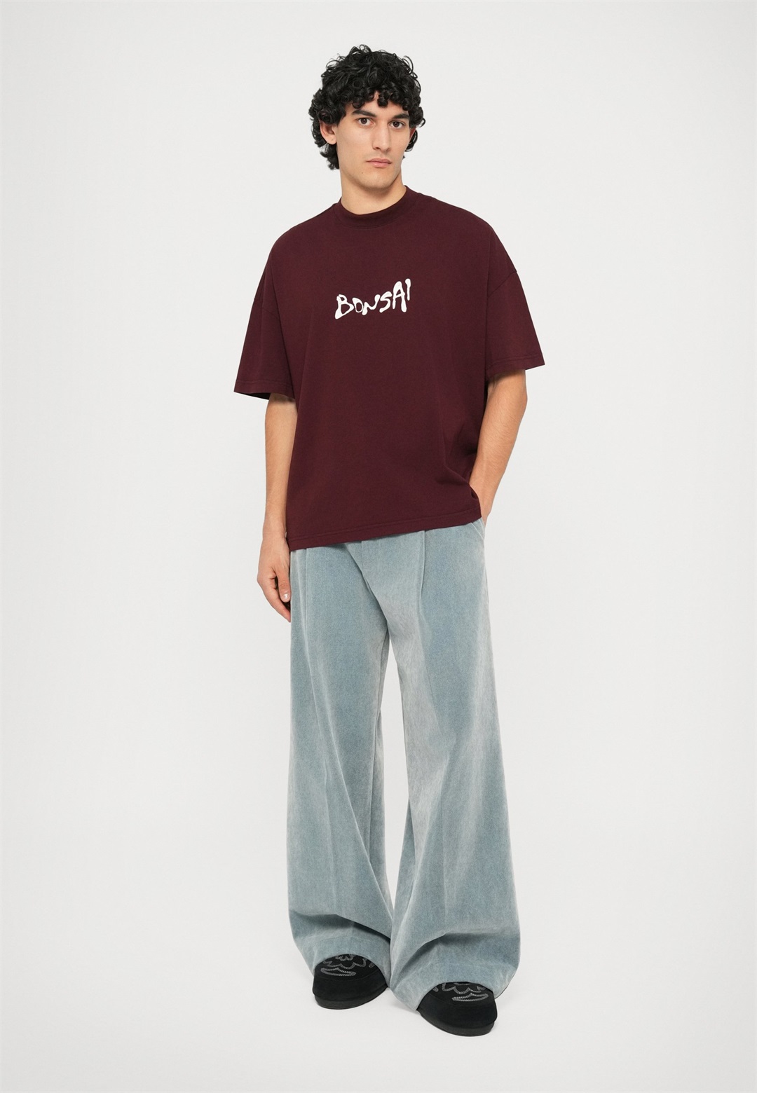 Bonsai SEASONAL LOGO GRAPHIC TEE OVERSIZE FIT UNISEX - T-Shirt print - burgundy/bordeaux