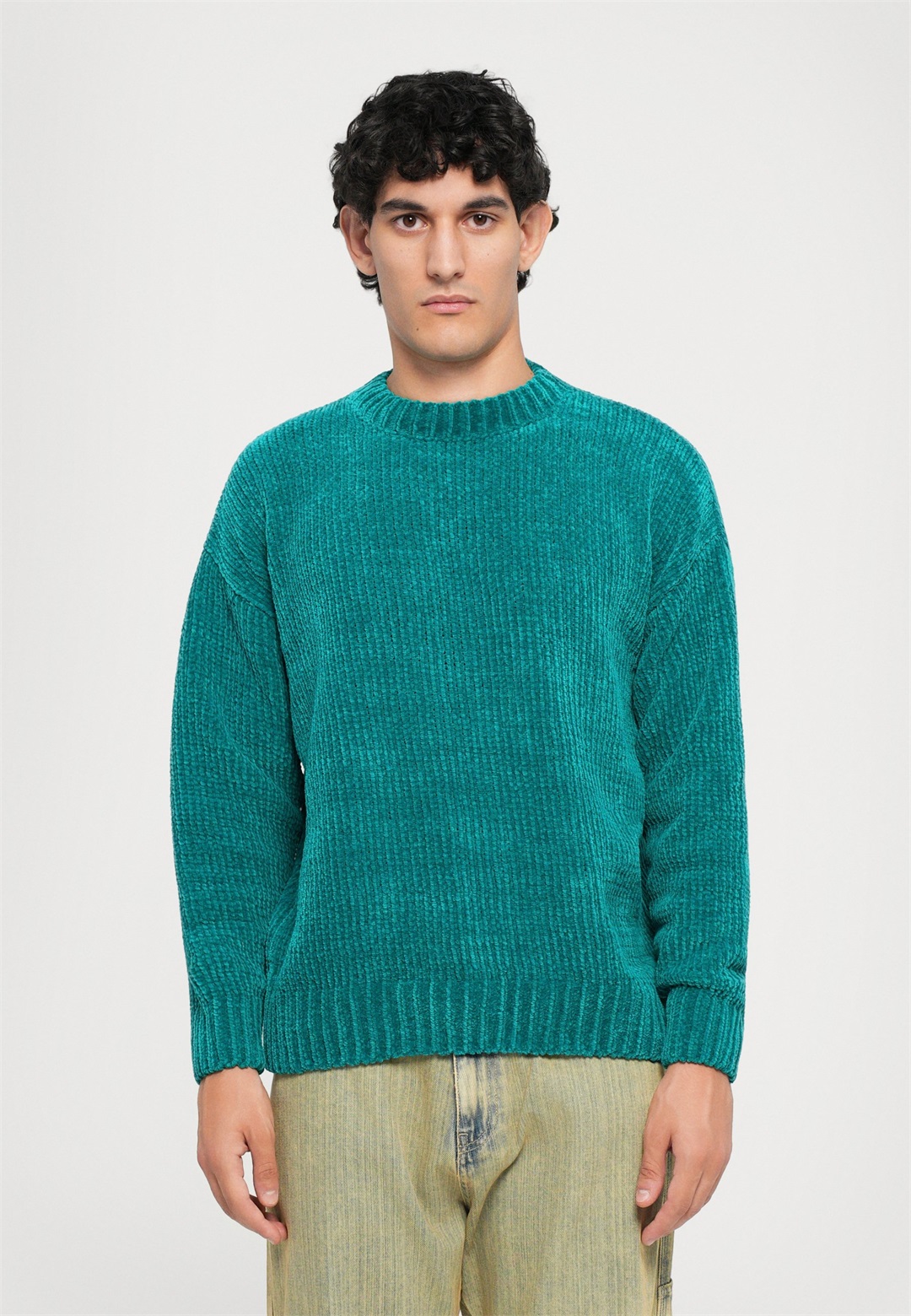 Bonsai CHENILLE CREWNECK SWEATER UNISEX - Strickpullover - green/grün
