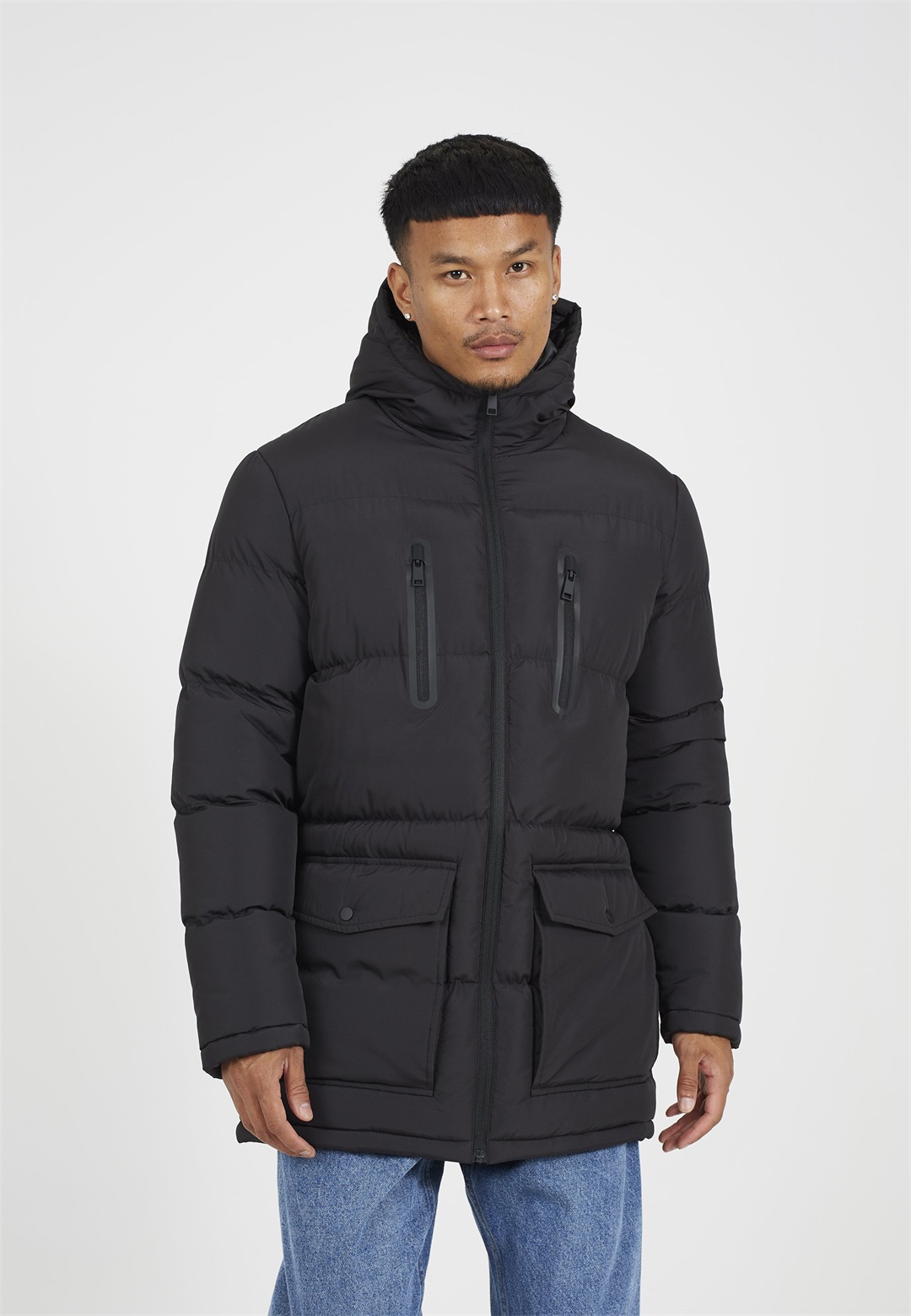 Brave Soul OAKWOOD - Parka - black/schwarz