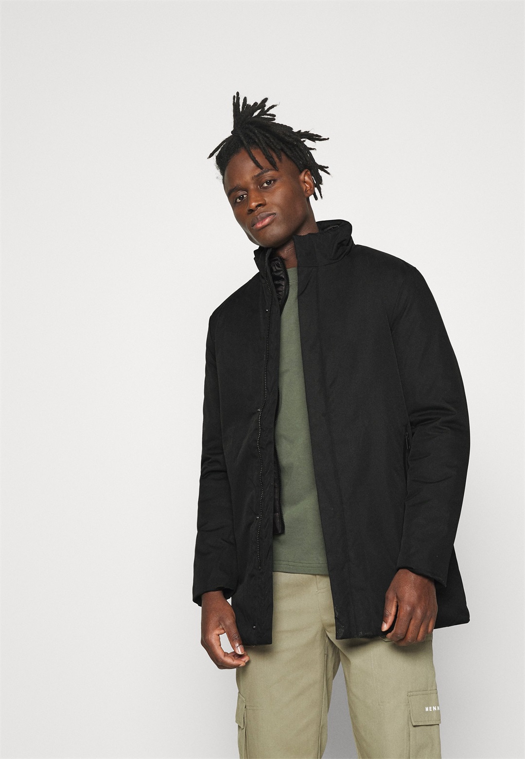 Brave Soul MEMPHIS - Wintermantel - black/schwarz