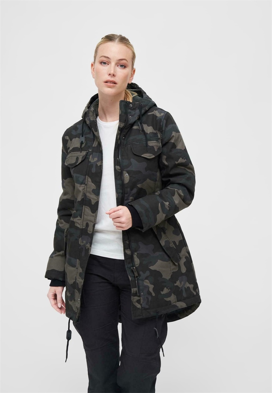 Brandit MARSH LAKE - Parka - darkcamo/grau