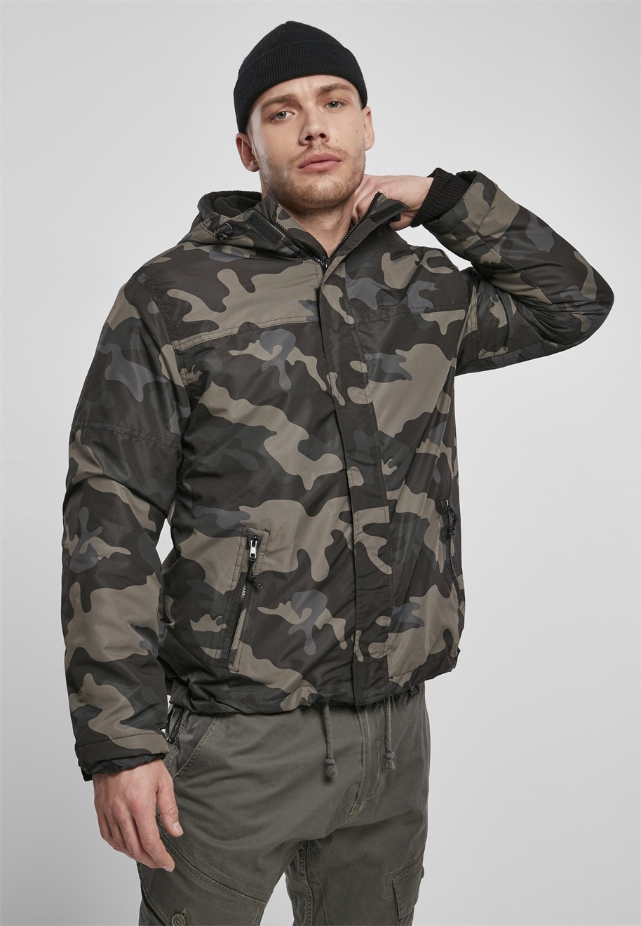 Brandit BREAKER FRONTZIP - Übergangsjacke - darkcamo/grau