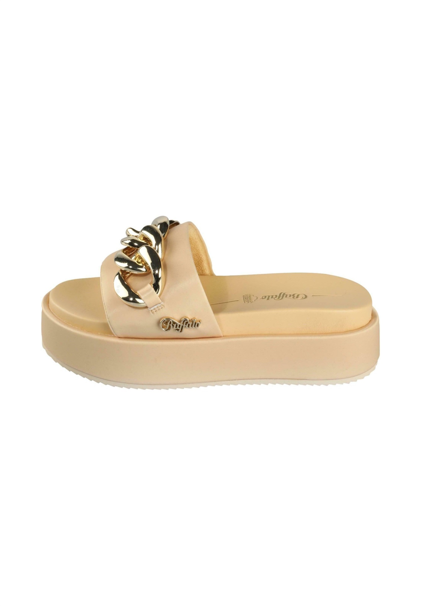 Buffalo NOA SLIDE CHAIN - Pantolette hoch - gold/goldfarben