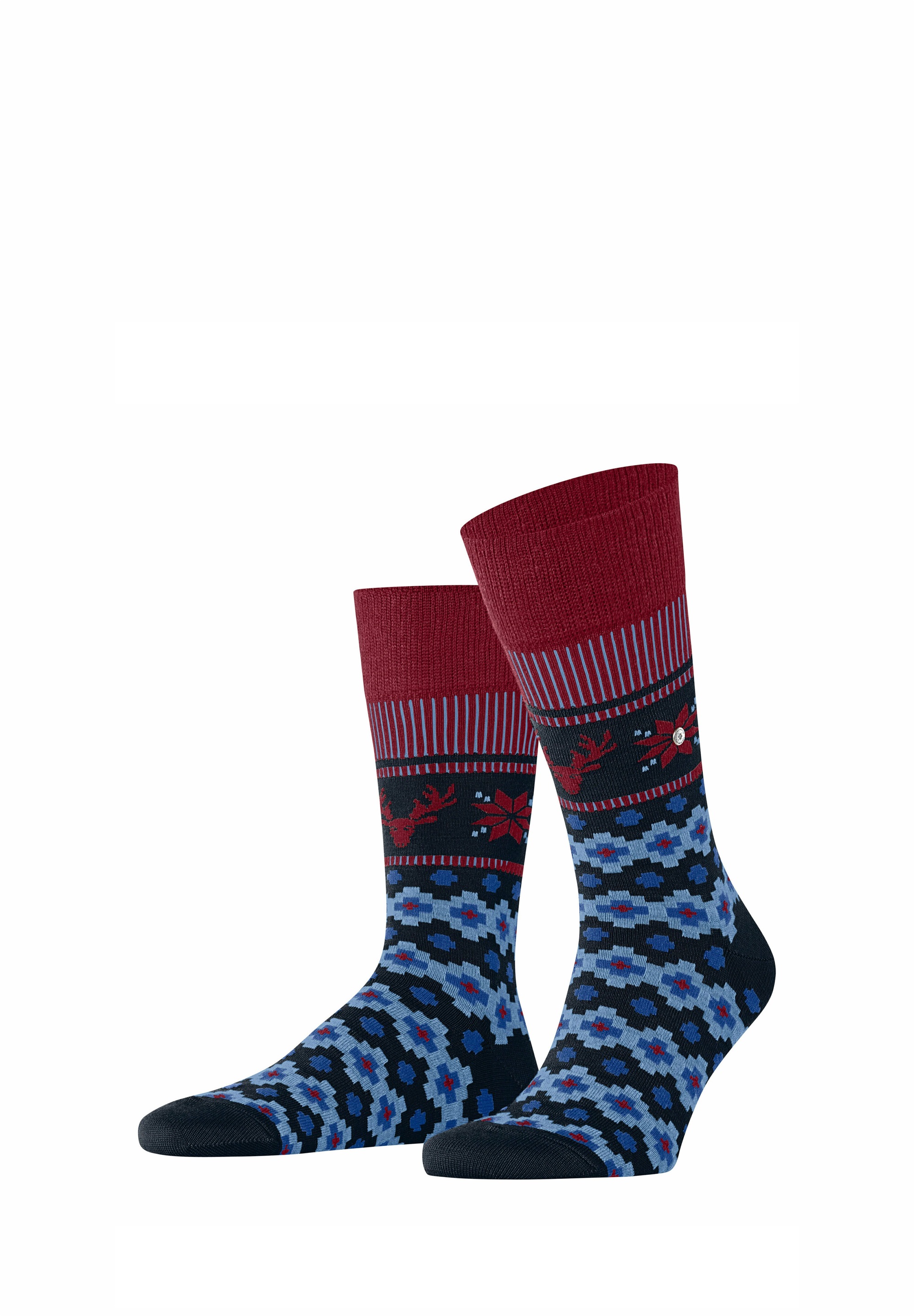 Burlington FAIR ISLE - Socken - marine/petrol