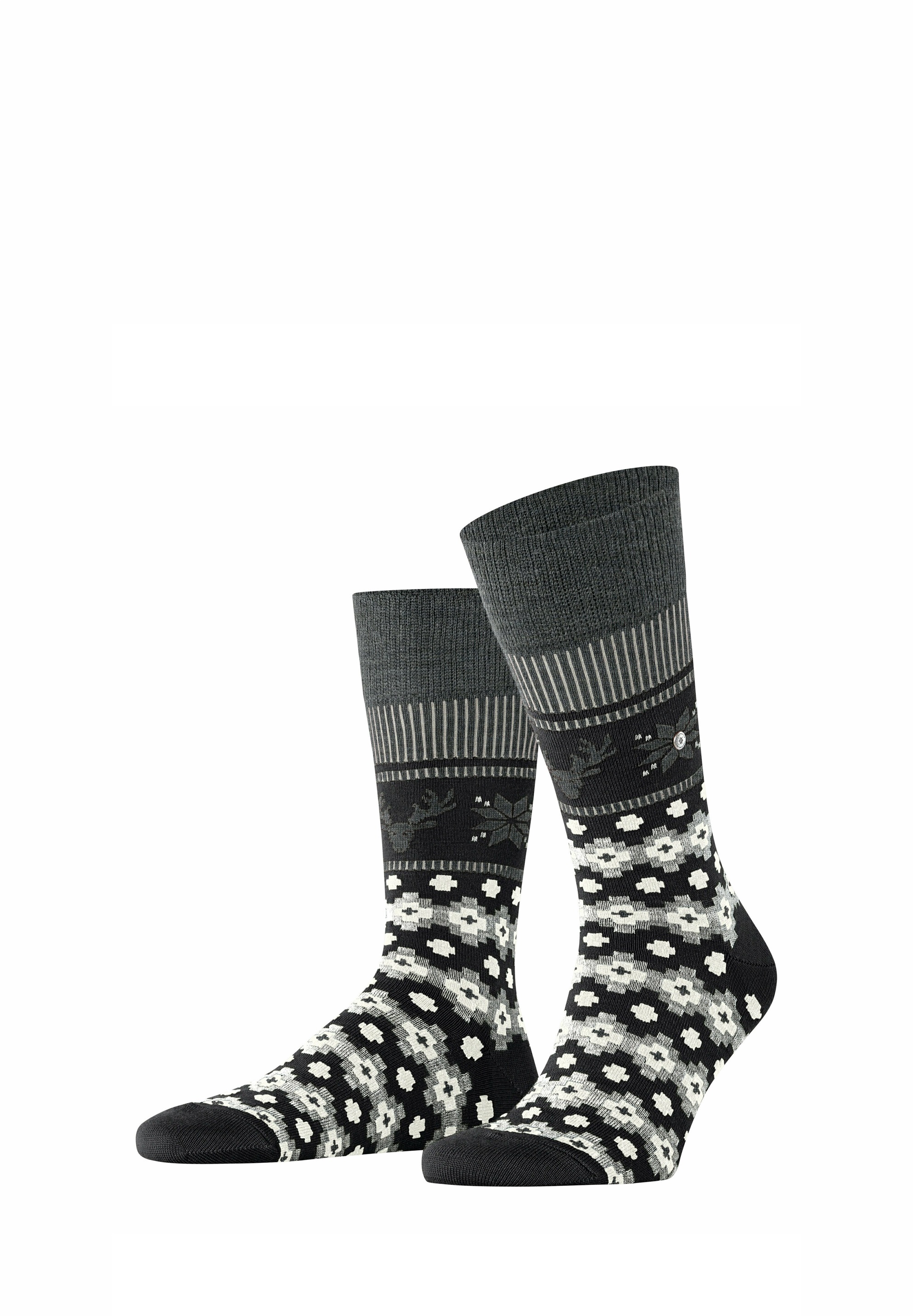 Burlington FAIR ISLE - Socken - black/schwarz