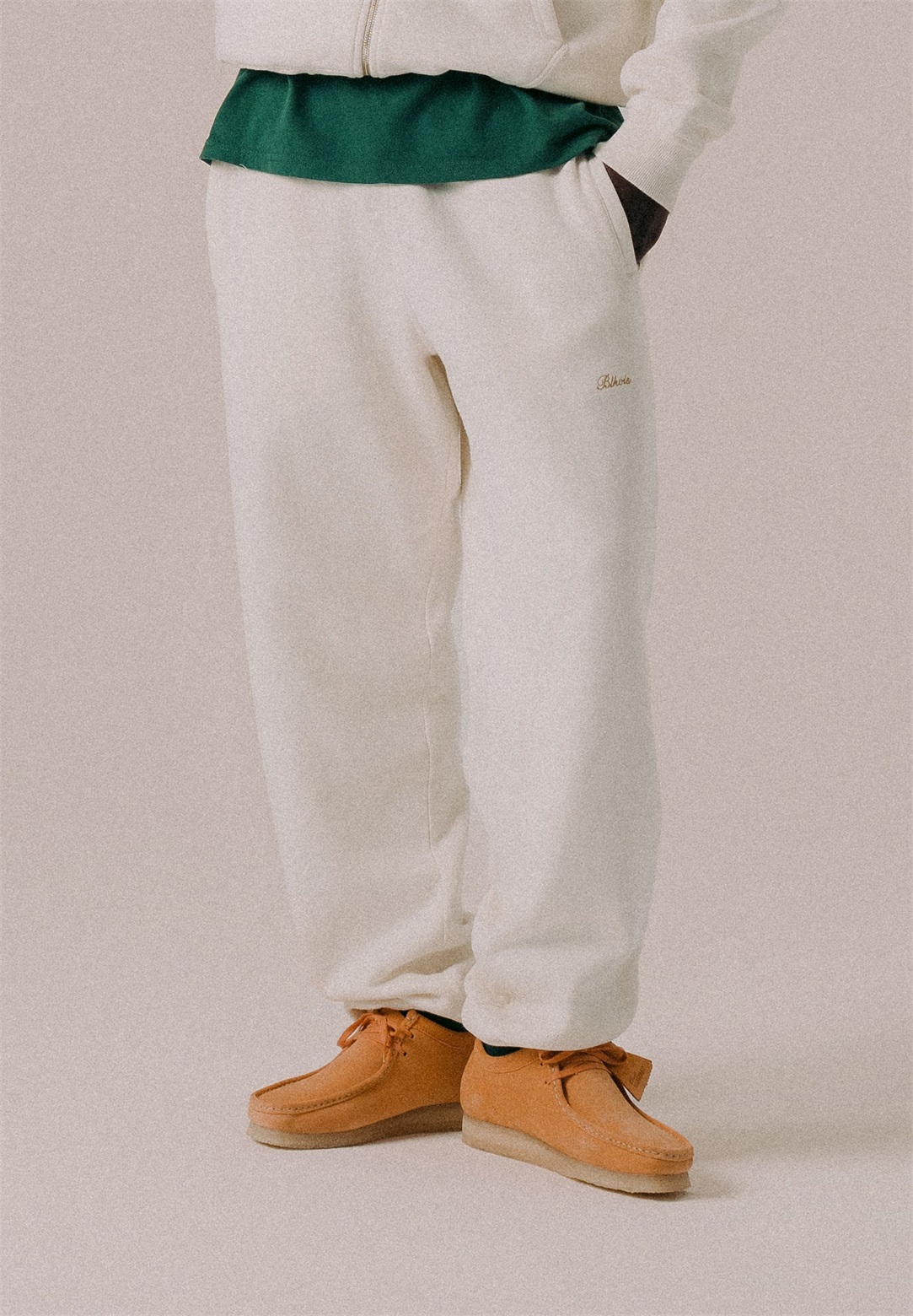 BLKVIS SCRIPT UNISEX - Jogginghose - antique white/offwhite