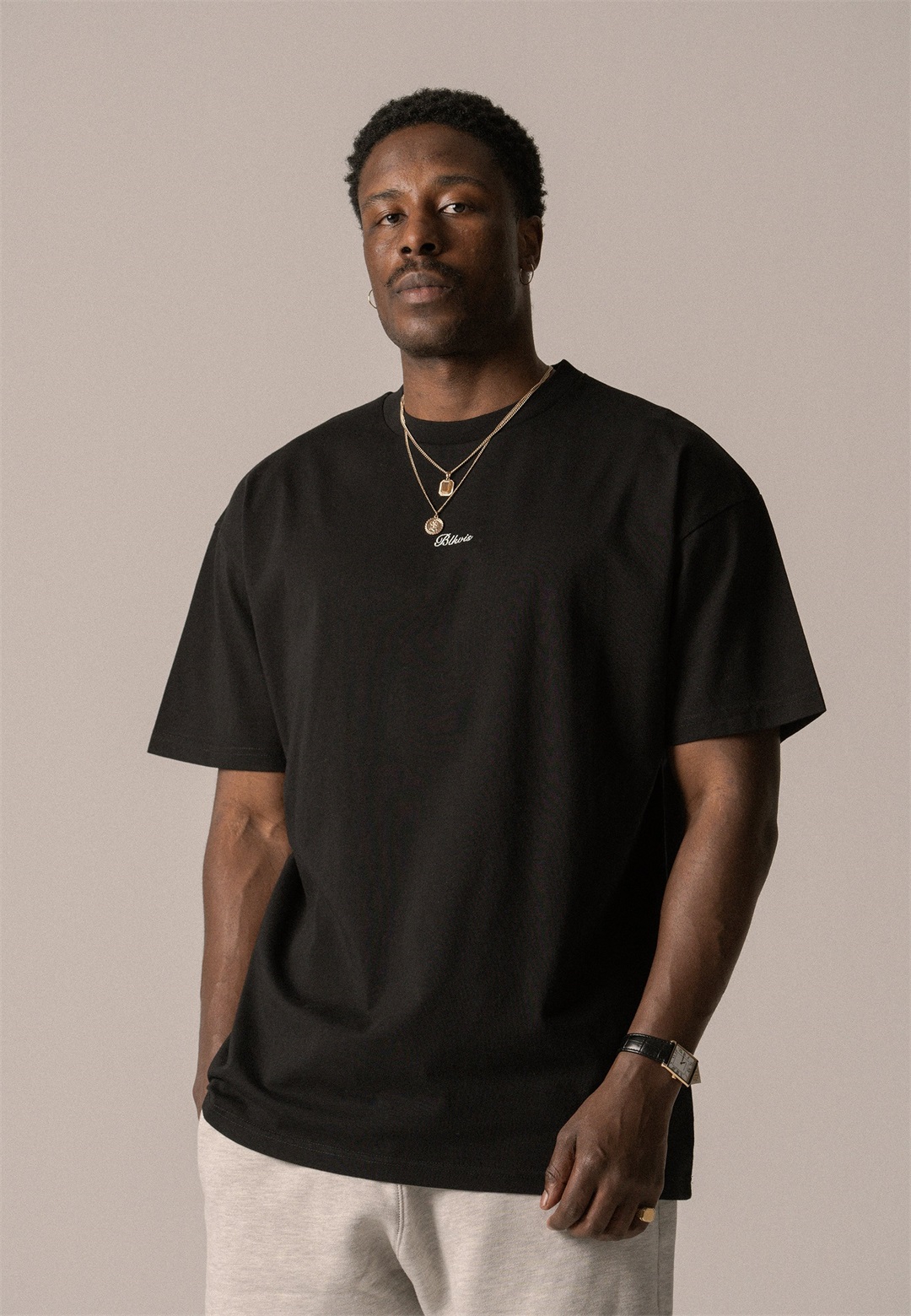 BLKVIS SCRIPT TEE UNISEX - T-Shirt basic - black/schwarz