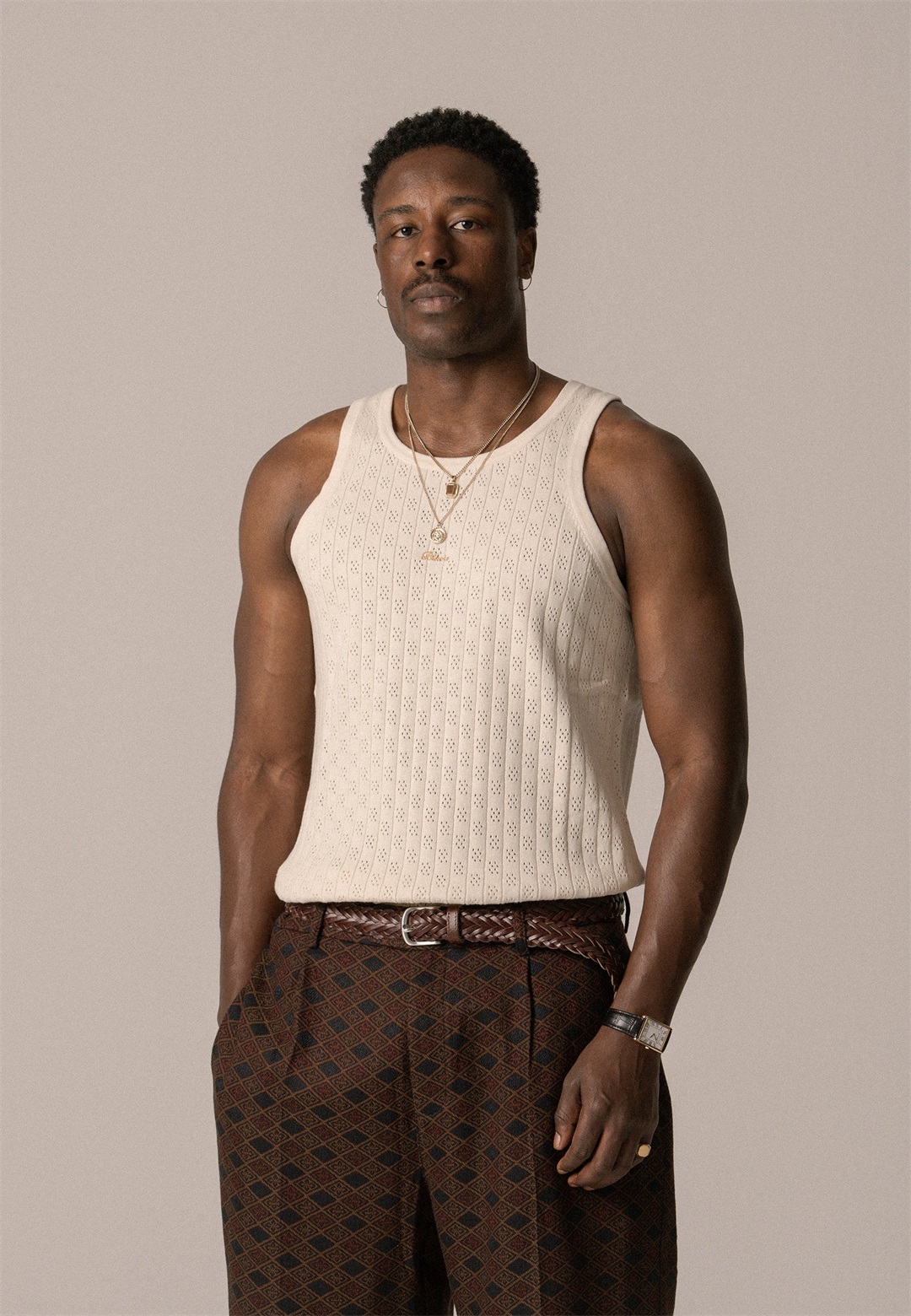 BLKVIS SCRIPT TANK UNISEX - Top - antique white/offwhite