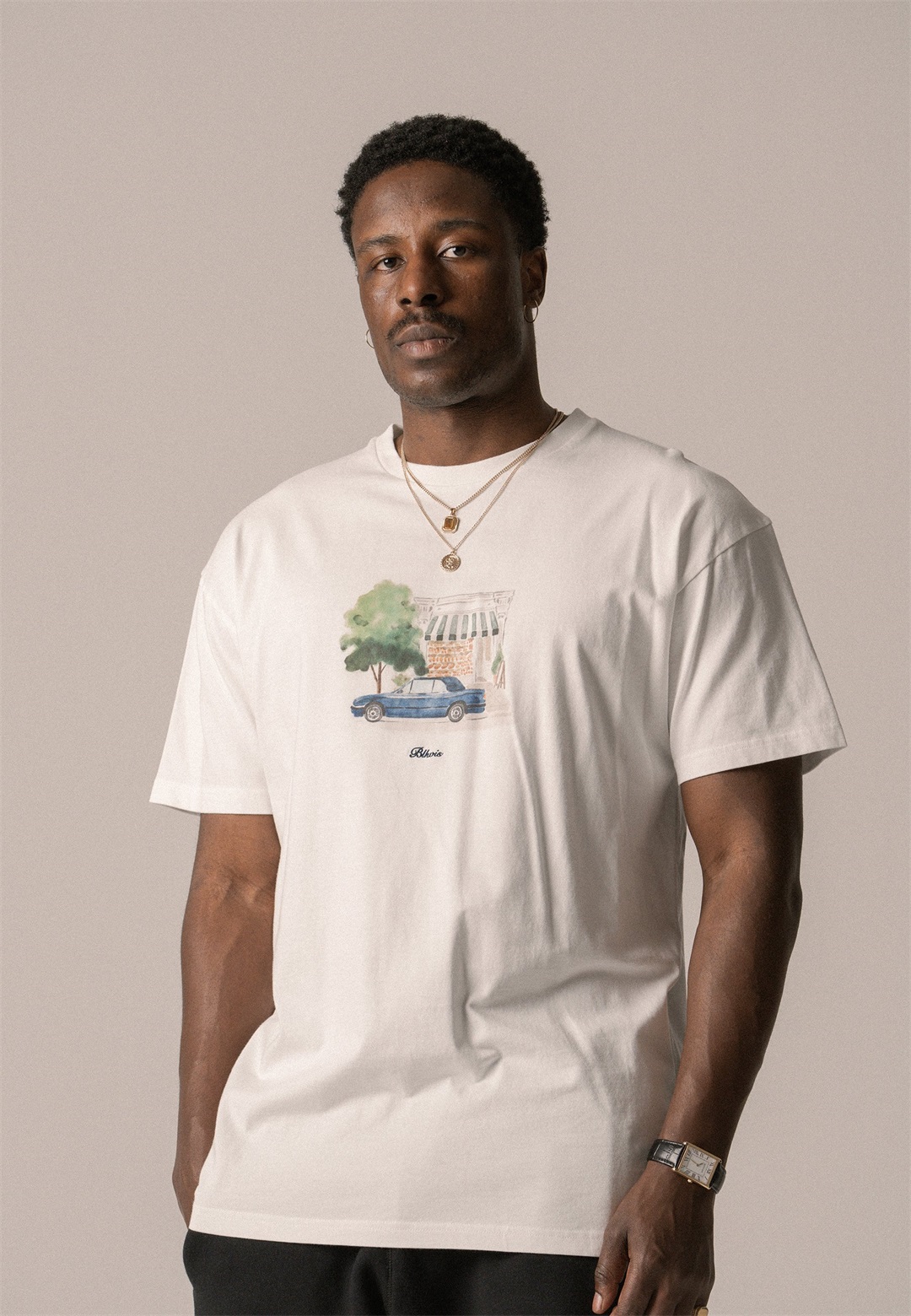 BLKVIS PRIMAFILA TEE UNISEX - T-Shirt print - white/weiß