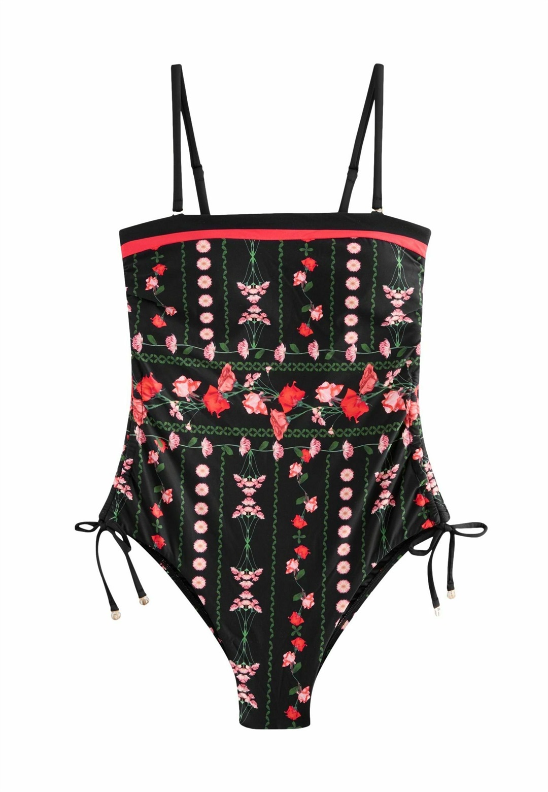 B by Ted Baker TUMMY CONTROL FLORAL PRINT - Badeanzug - black floral/schwarz