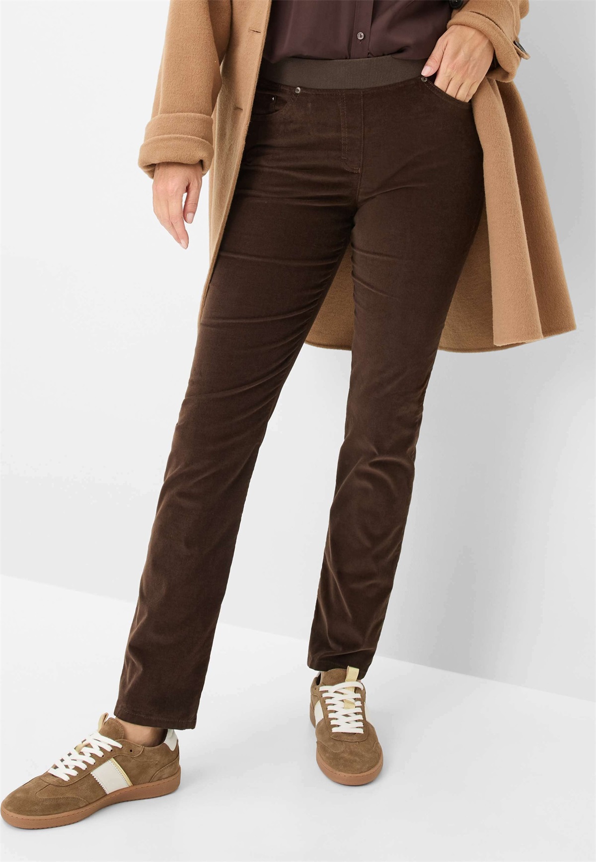 BRAX STYLE PAMINA - Stoffhose - marrone/hellbraun