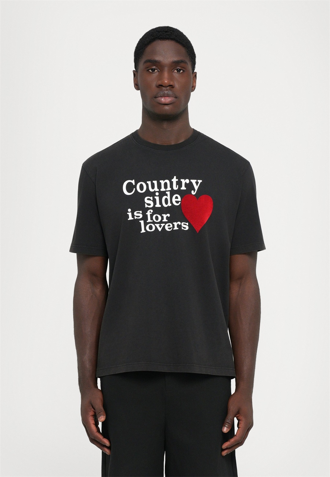 BLUEMARBLE FADED COUNTRYSIDE IS FOR LOVERS - T-Shirt print - black/schwarz