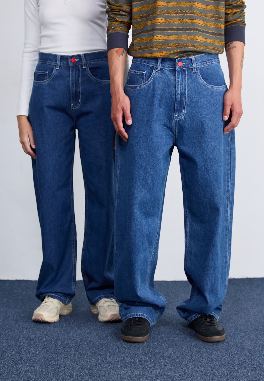 BeWider SUPER UNISEX - Loose Jeans - blue denim