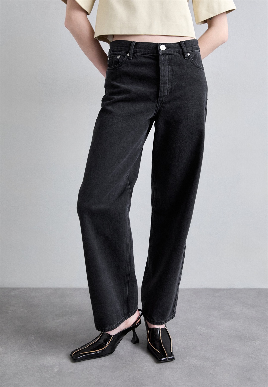 By Malene Birger VINOLA - Jeans Relaxed Fit - black/schwarz