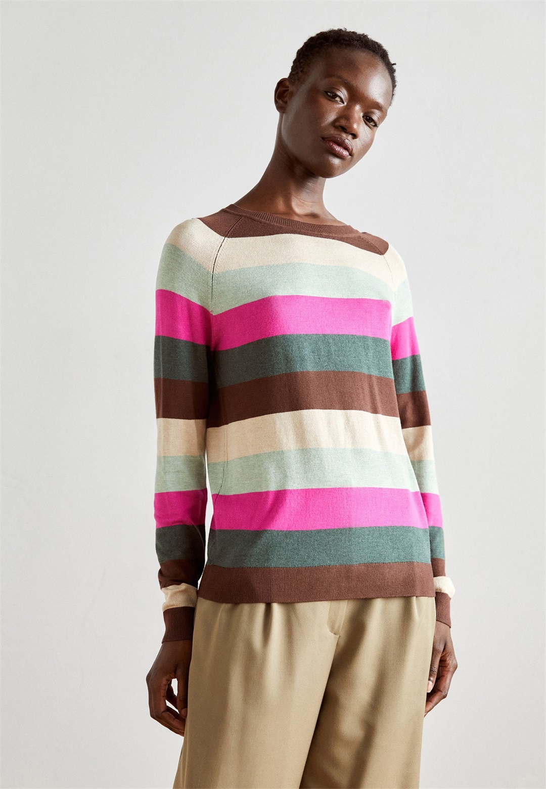 b.young BYMmpimba - Strickpullover - cilantro mix/petrol