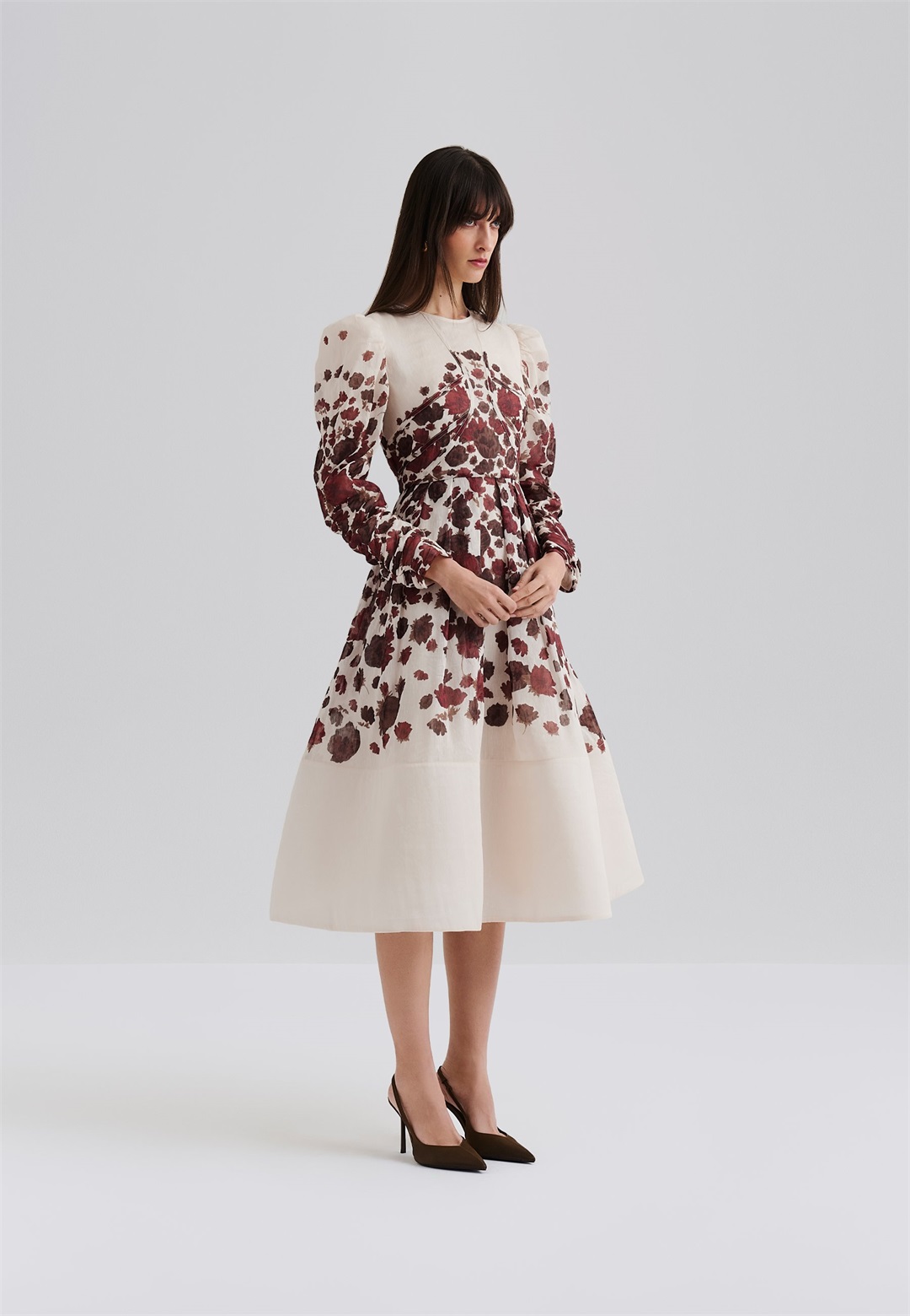 Malina LEONI MIDI DRESS - Cocktailkleid/festliches Kleid - wine peony/mehrfarbig