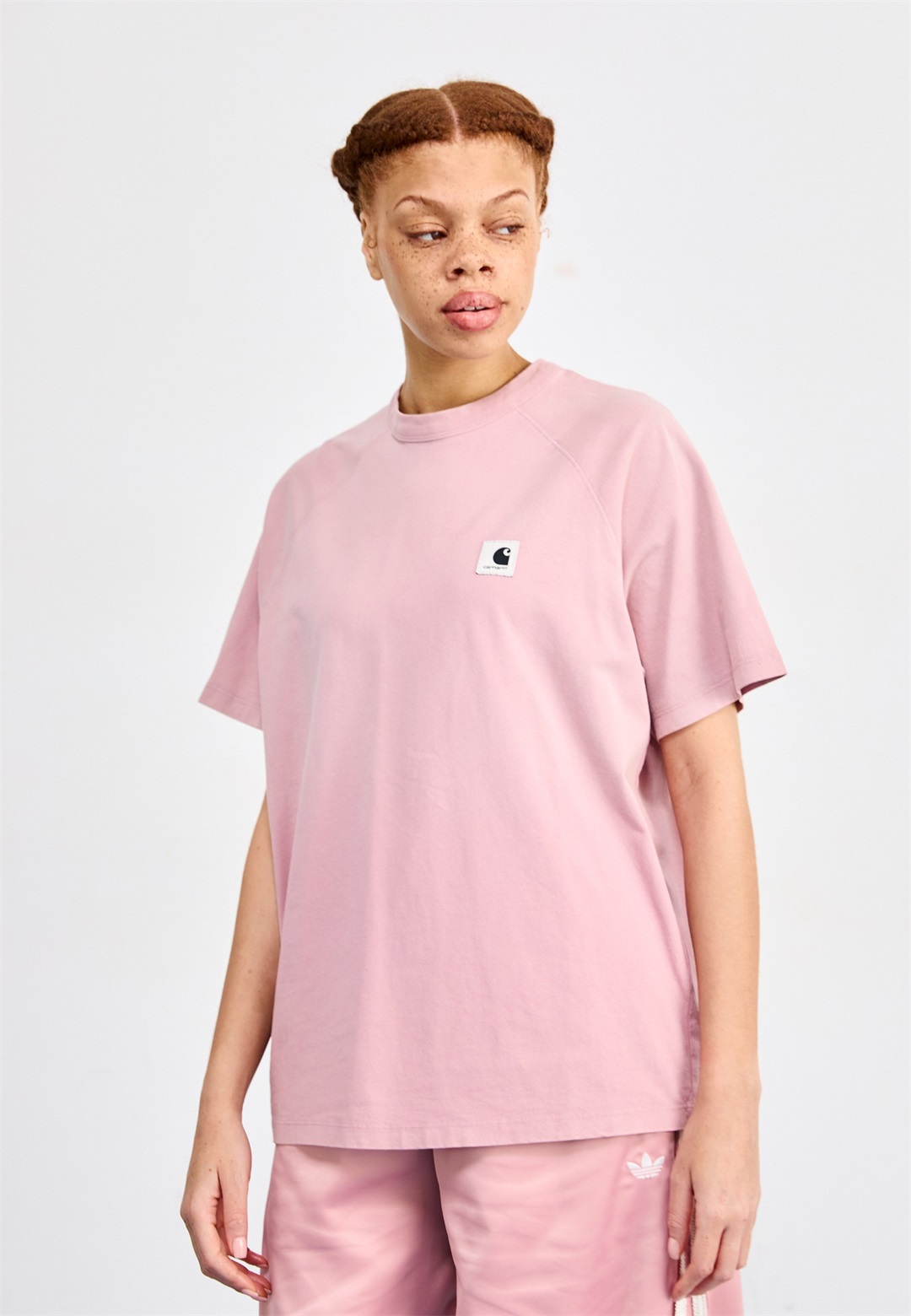 Carhartt WIP T-Shirt basic - daphne chalk wash/rosa
