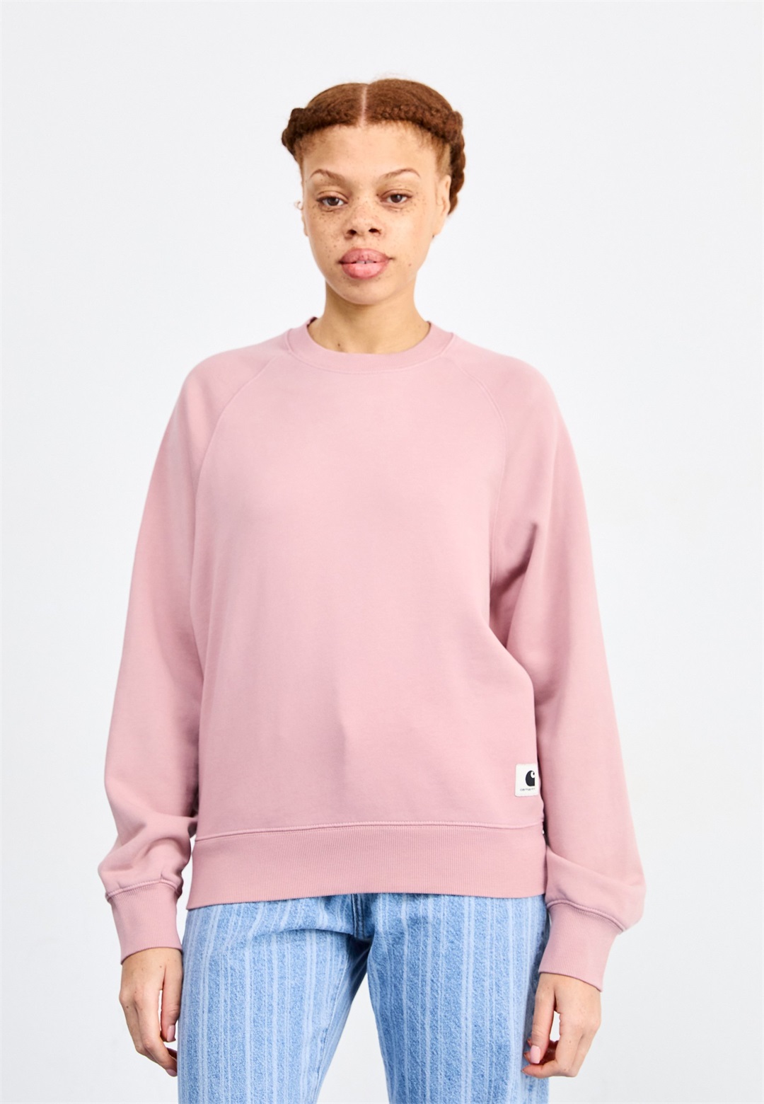 Carhartt WIP Sweatshirt - daphne chalk wash/rosa