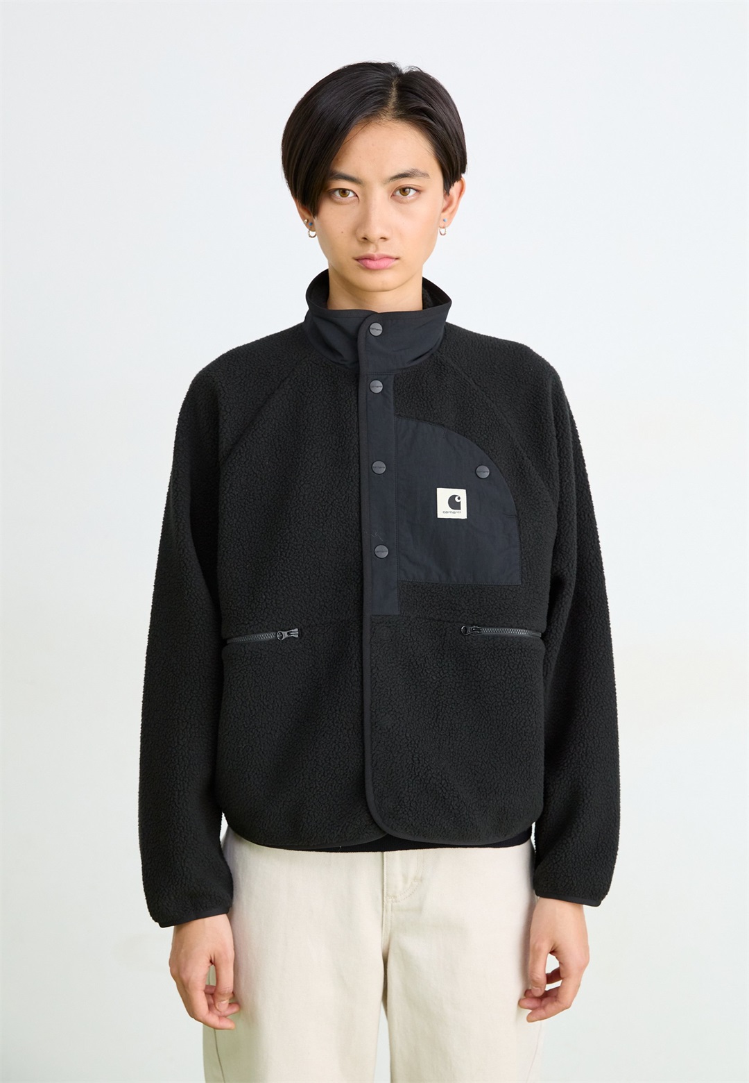 Carhartt WIP FLYNN JACKET - Fleecejacke - black/schwarz