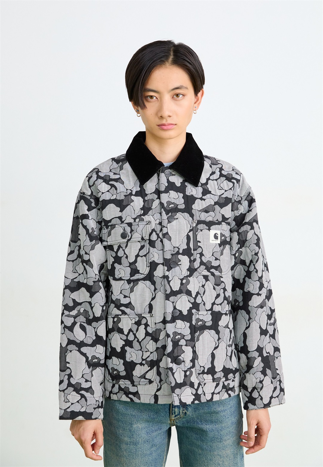 Carhartt WIP TAPESTRY CHORE COAT - Leichte Jacke - black/schwarz