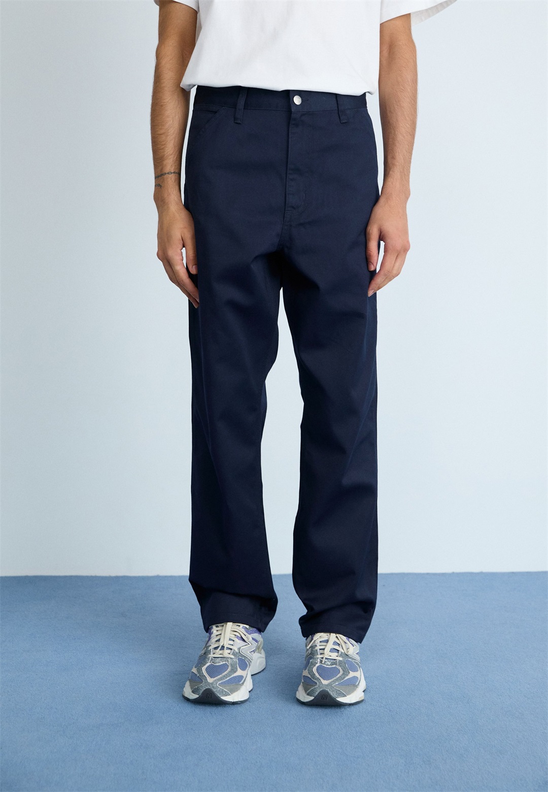 Carhartt WIP SIMPLE PANT - Stoffhose - dark navy rinsed/dunkelblau