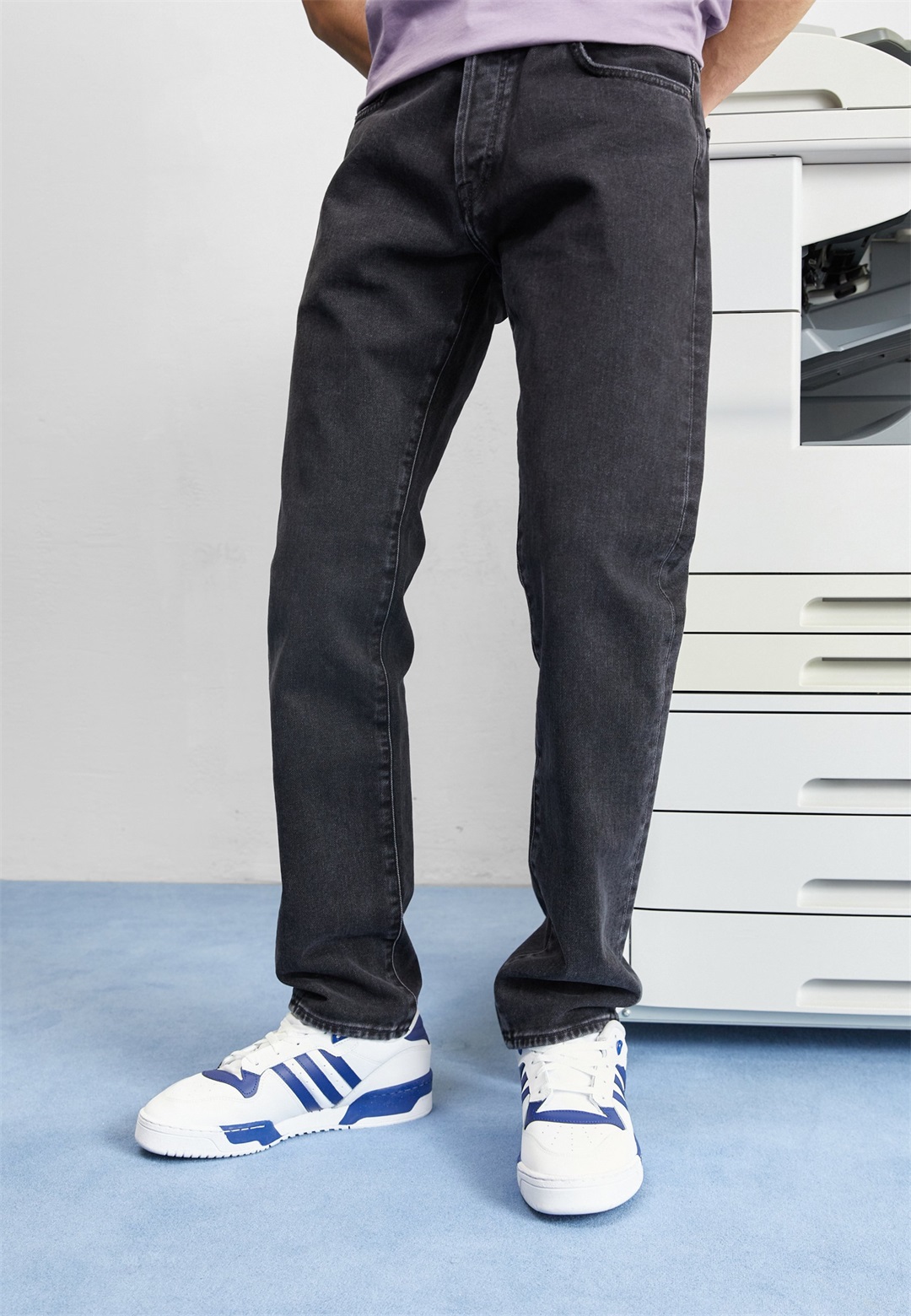 Carhartt WIP KLONDIKE PANT - Jeans Straight Leg - black stone washed/black denim