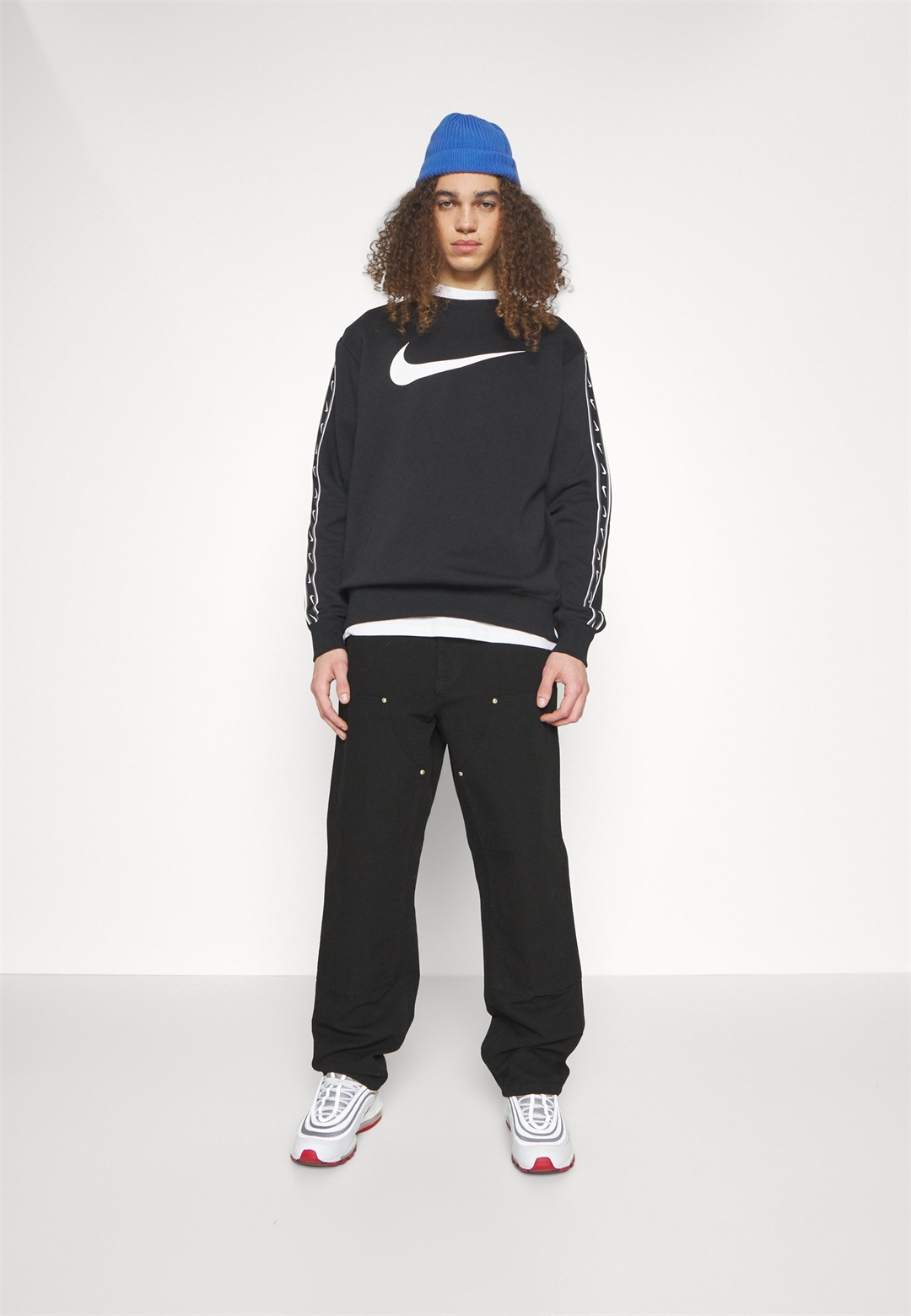 Carhartt WIP DOUBLE KNEE PANT - Stoffhose - black rinsed/schwarz