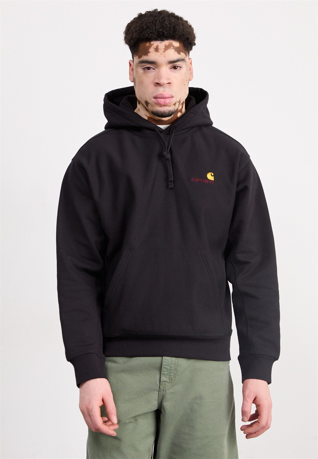 Carhartt WIP HOODED AMERICAN SCRIPT - Kapuzenpullover - black/schwarz