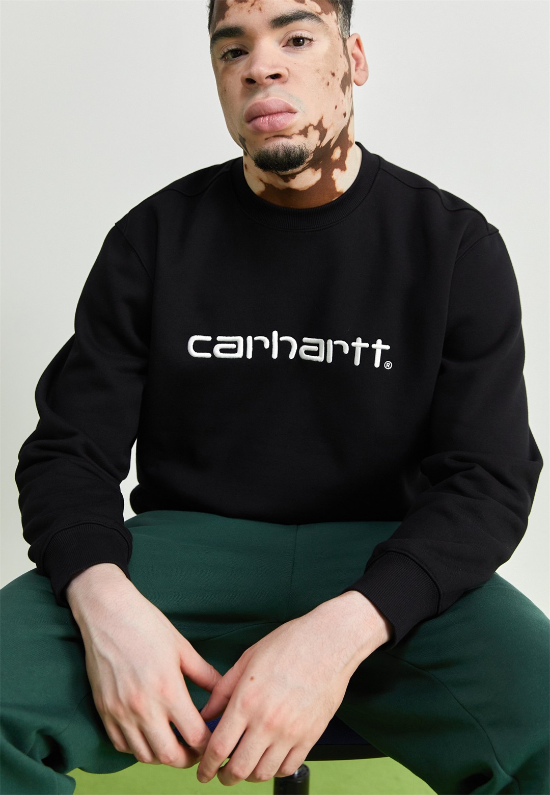 Carhartt WIP Sweatshirt - black/white/schwarz