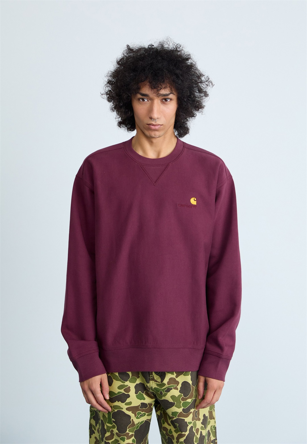 Carhartt WIP AMERICAN SCRIPT - Sweatshirt - rondo/dunkelrot