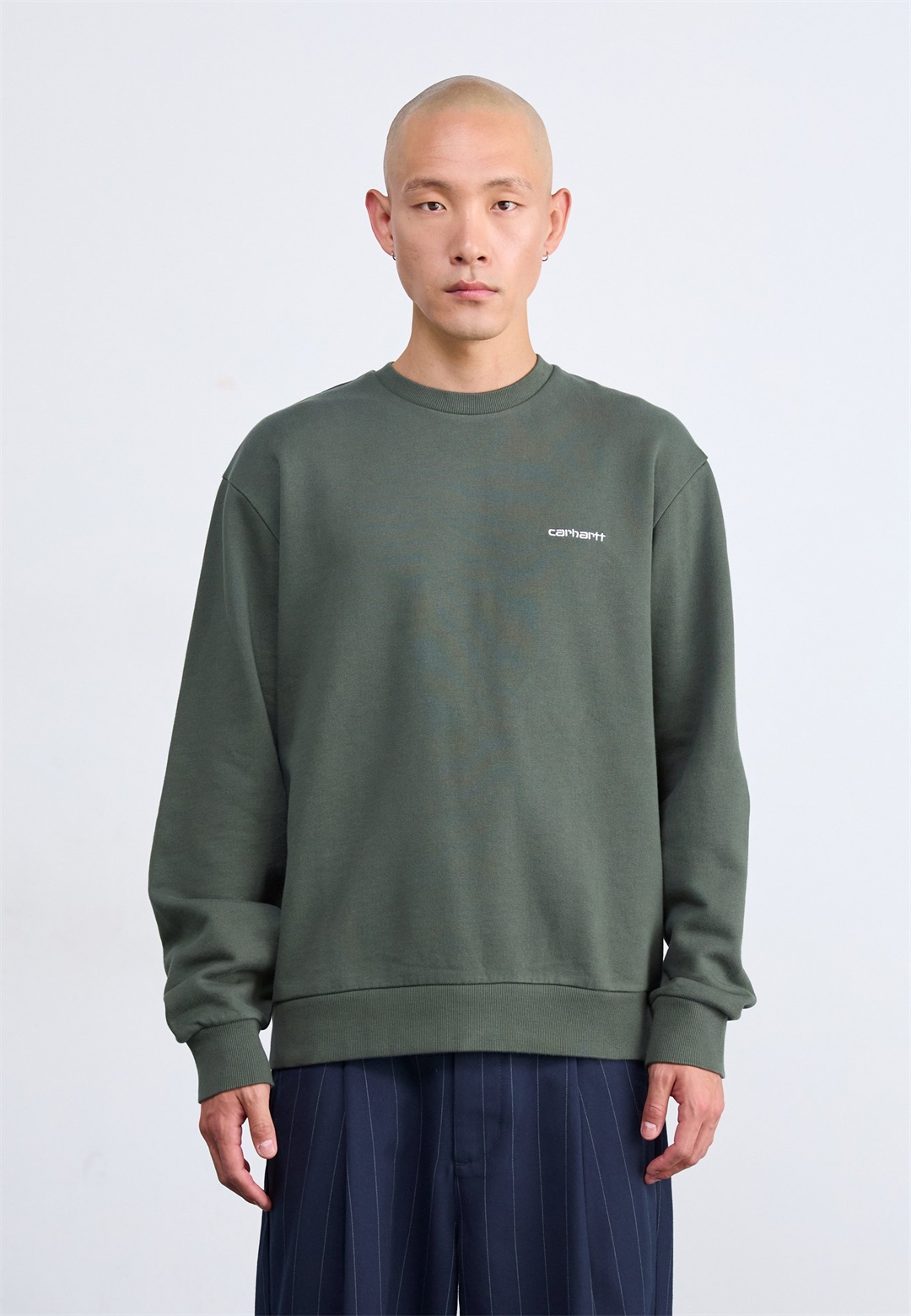 Carhartt WIP SCRIPT EMBROIDERY - Sweatshirt - opuntia/white/grün