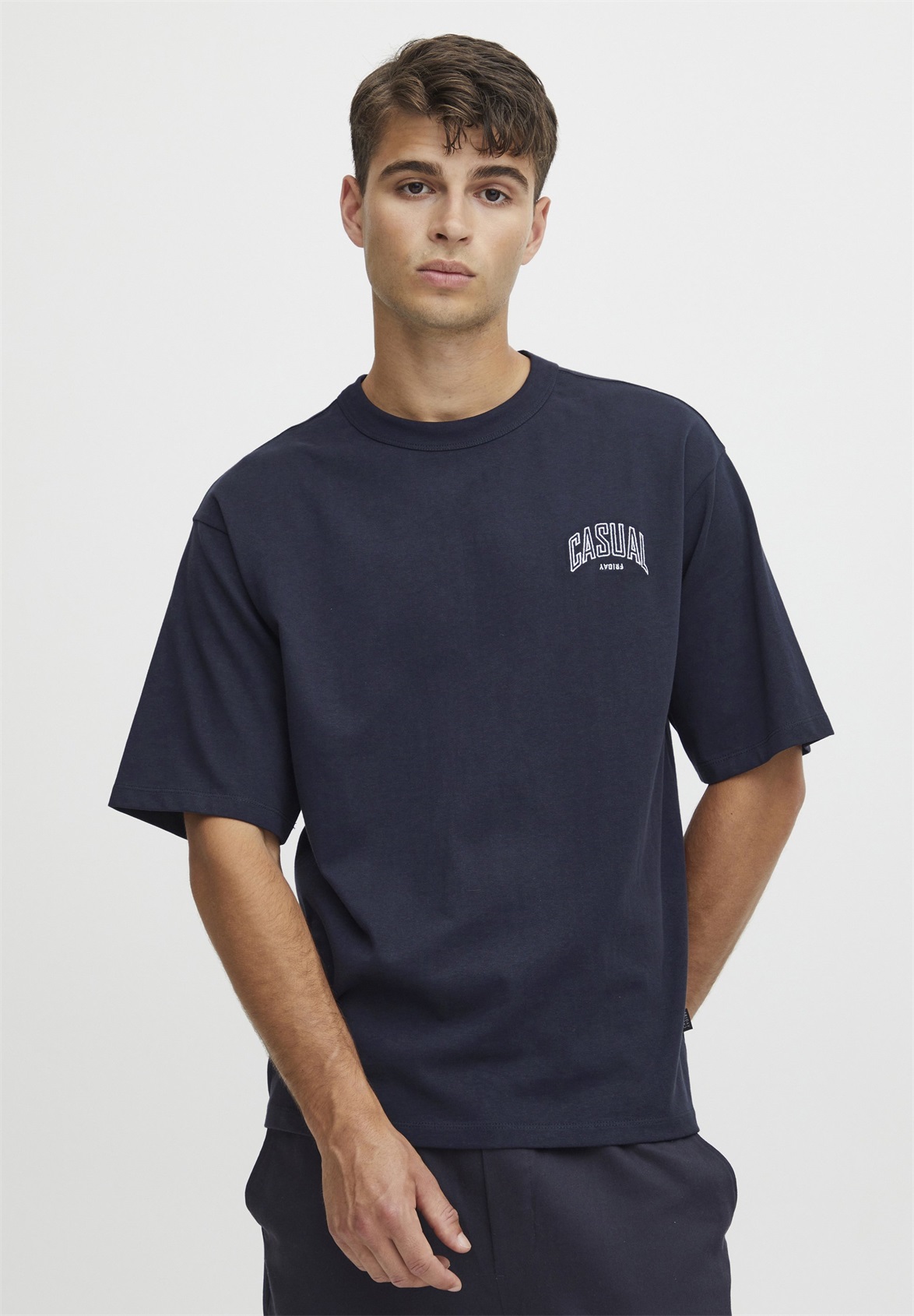 Casual Friday CFTue - T-Shirt basic - dark navy/blau