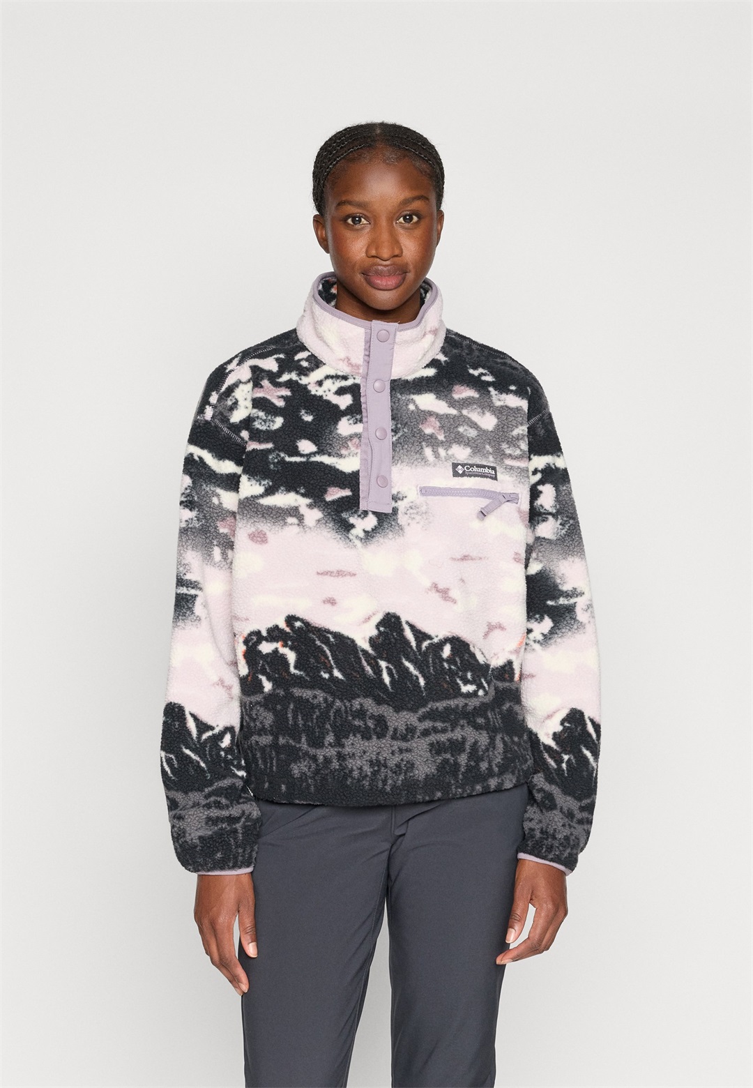 Columbia HELVETIA™ II PRINTED CROPPED HALF SNAP - Fleecepullover - lila/rosa