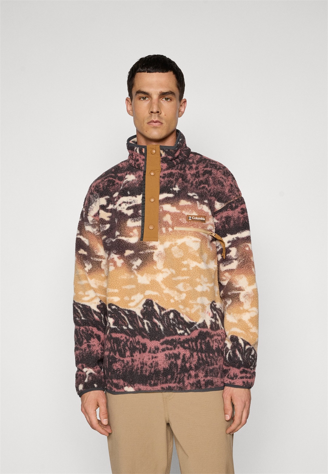 Columbia HELVETIA - Fleecepullover - camel brown/cognac