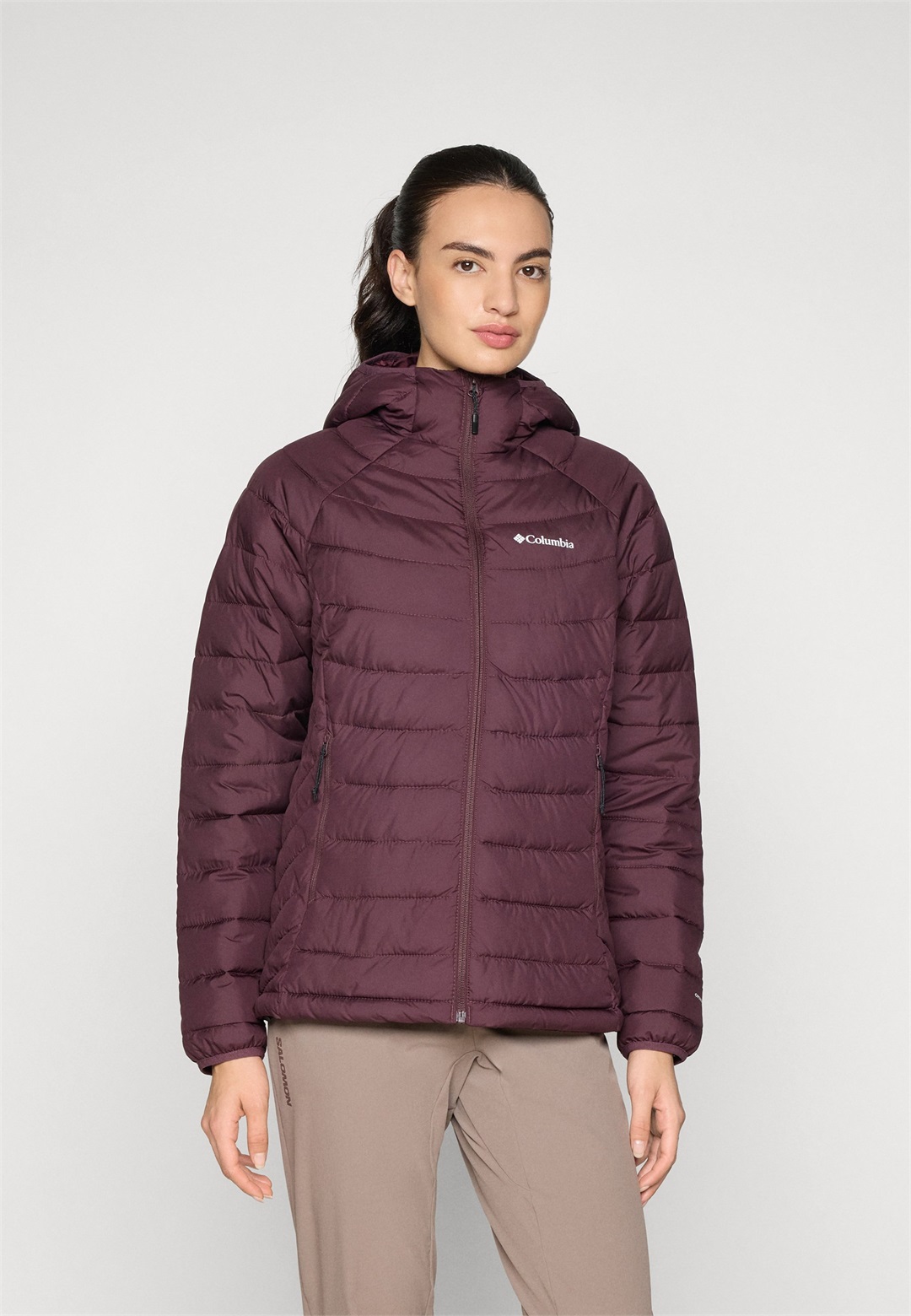 Columbia POWDER LITE™ HOODED JACKET - Winterjacke - moonvista/beere