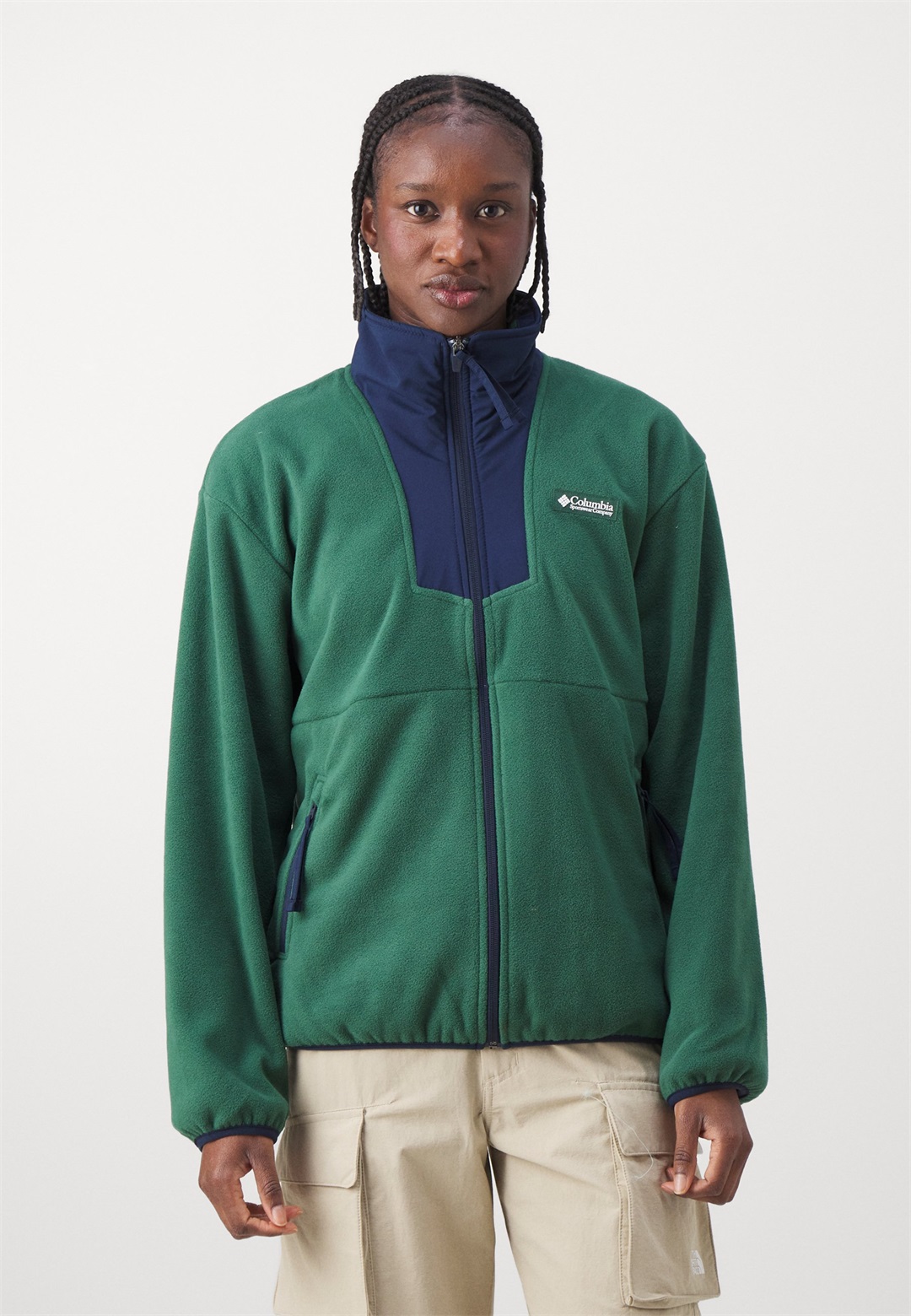 Columbia SEQUOIA GROVE™ FULL ZIP - Fleecejacke - rain forest/collegiate navy/grün