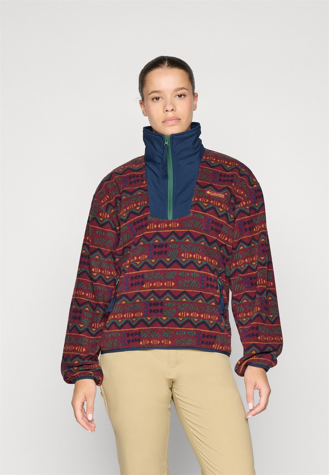 Columbia SEQUOIA GROVE™ HALF ZIP - Fleecepullover - rich wine horizons/bordeaux
