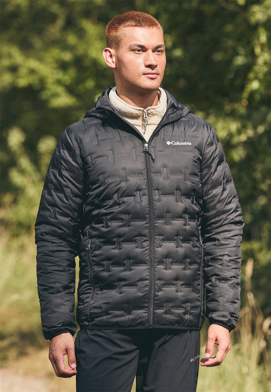 Columbia DELTA RIDGE™ II DOWN HOODED JACKET - Daunenjacke - black/schwarz