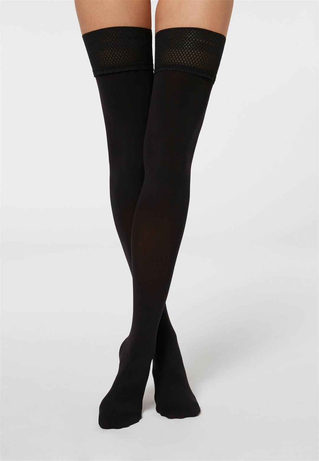 Calzedonia 50 DEN SOFT TOUCH - Overkneestrümpfe - schwarz black/schwarz