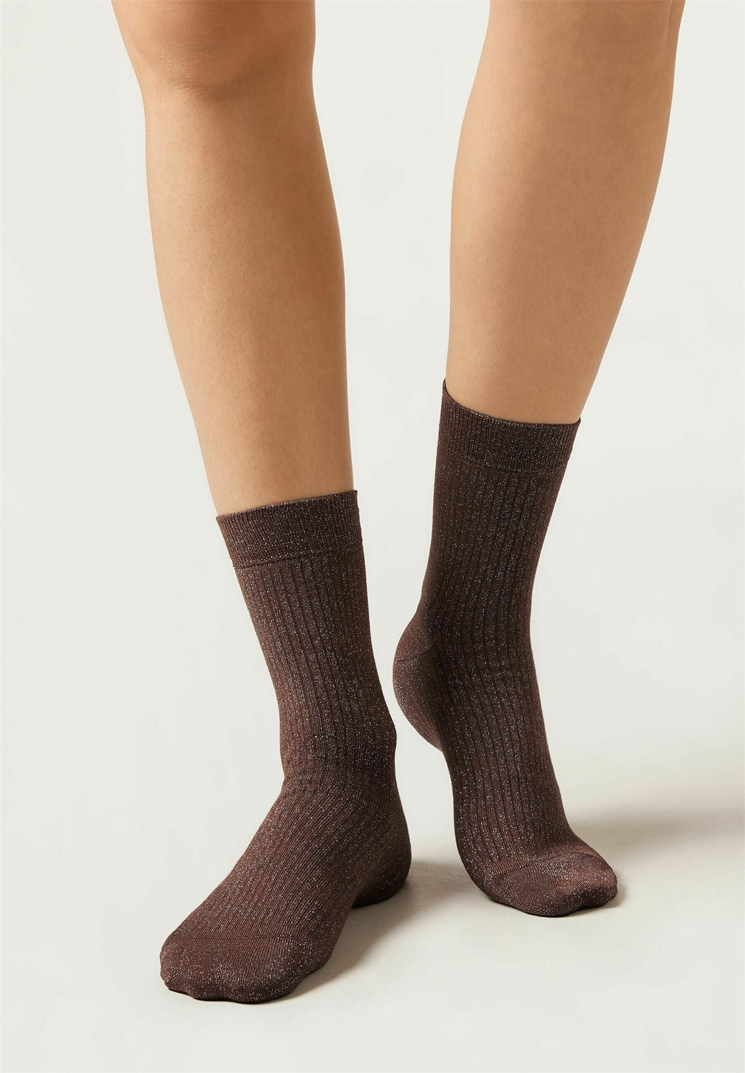 Calzedonia GLITTER - Socken - light brown/hellbraun