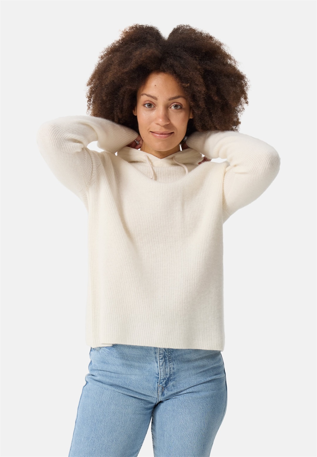 CASH-MERE Strickpullover - weiss/weiß