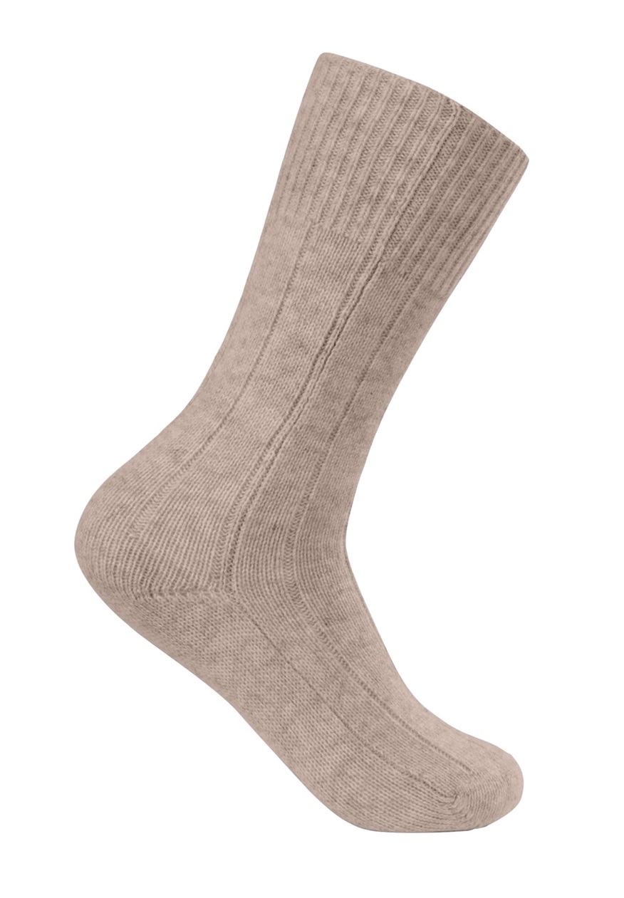 CASH-MERE Socken - beige melange/beige